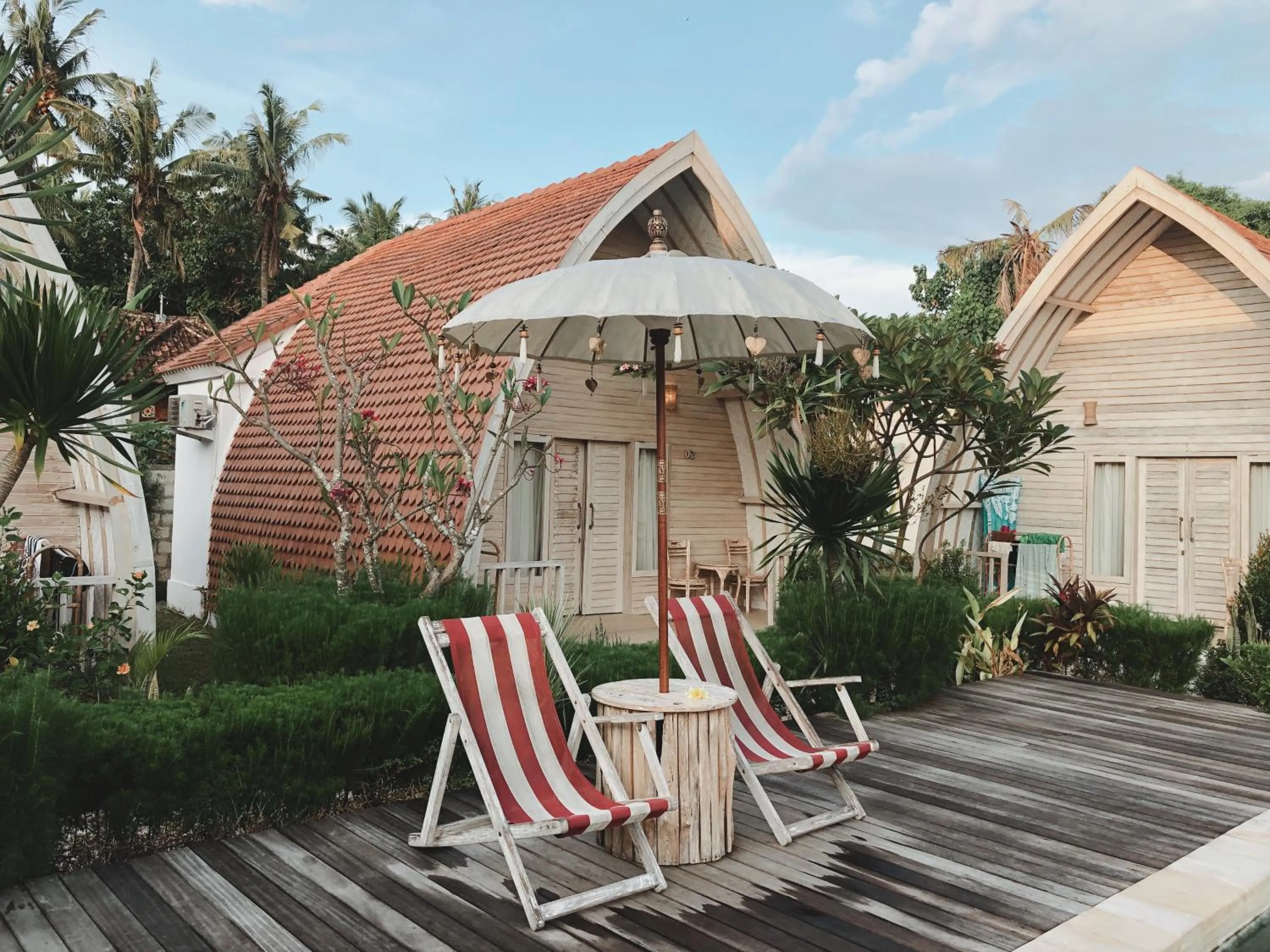 Patio in La Roja Bungalows