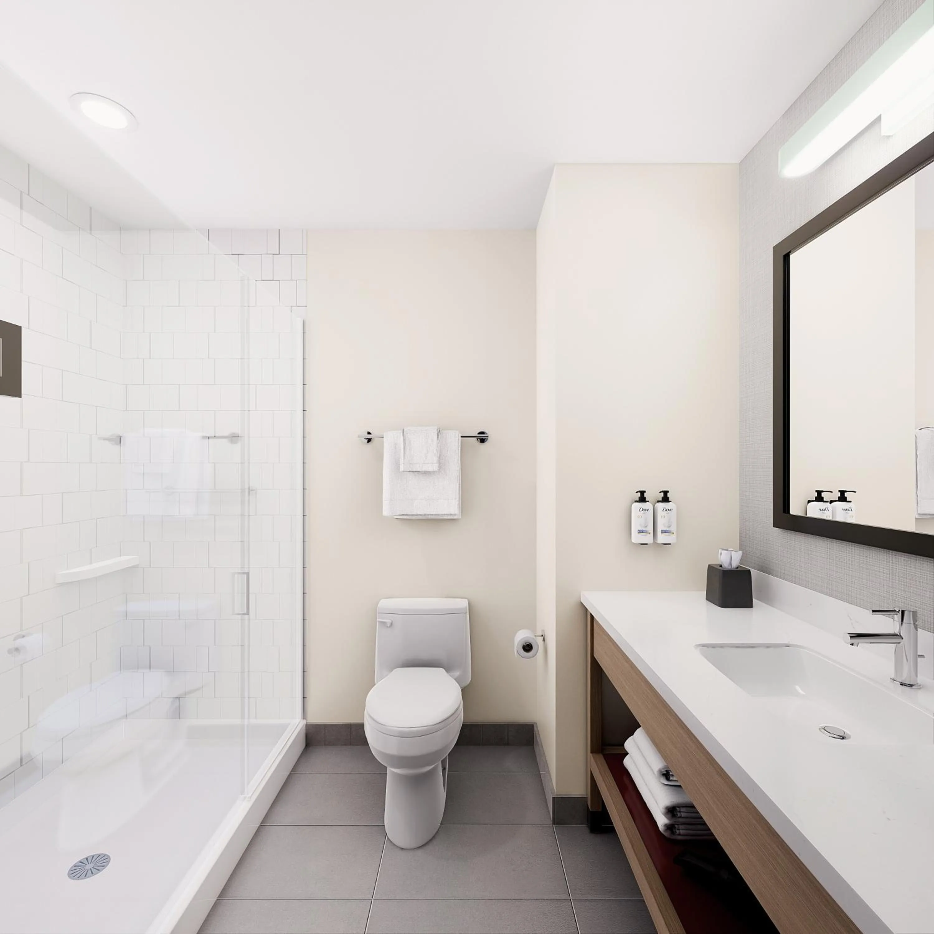 Bathroom in Garner Hotel Liberty Lake by IHG