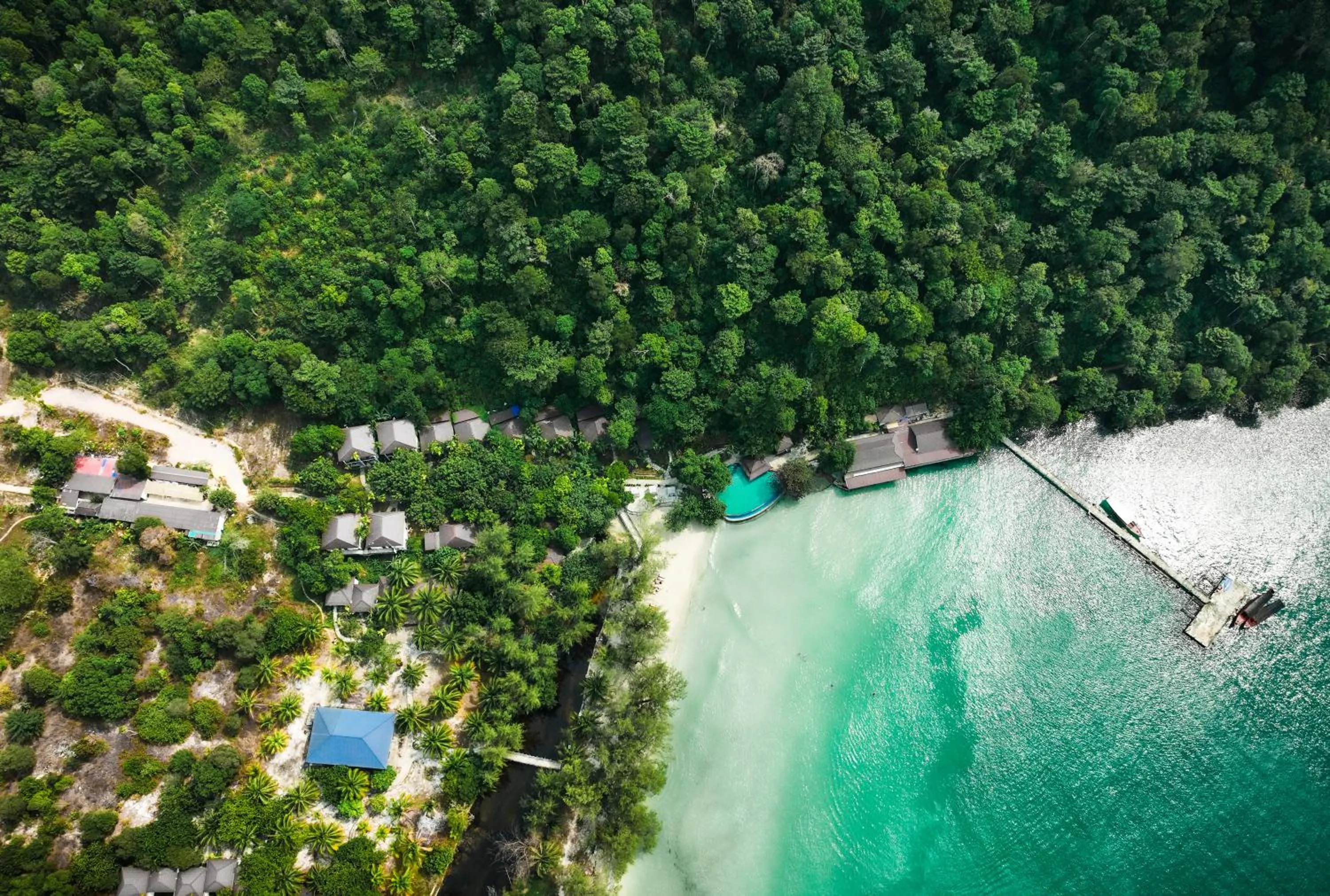Bird's eye view in Koh Rong Hill Beach Resort