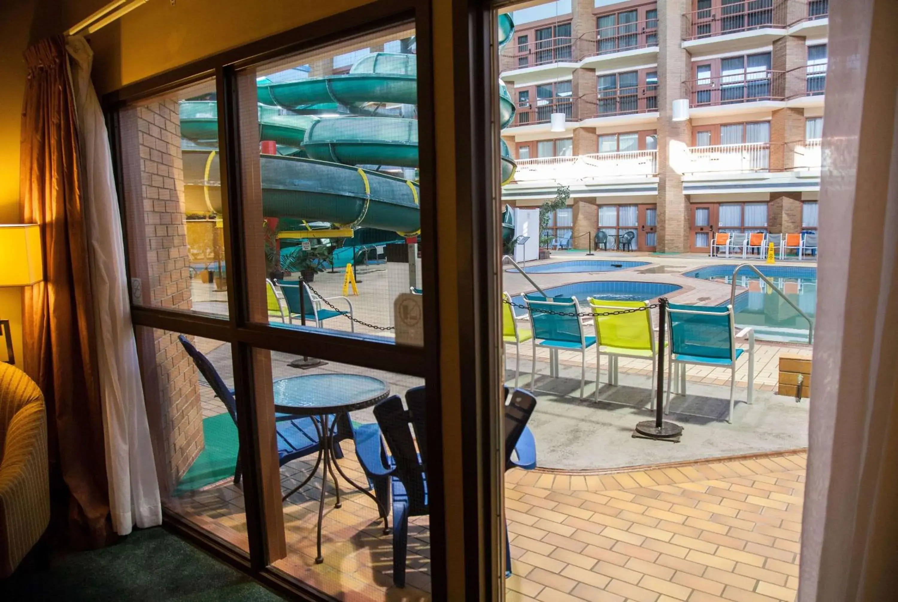 Deluxe Queen Room with Two Queen Beds and Pool View - Non-Smoking in Medicine Hat Lodge, Trademark Collection by Wyndham Deluxe Queen Room with Two Queen Beds and Pool View - Non-Smoking in Medicine Hat Lodge, Trademark Collection by Wyndham