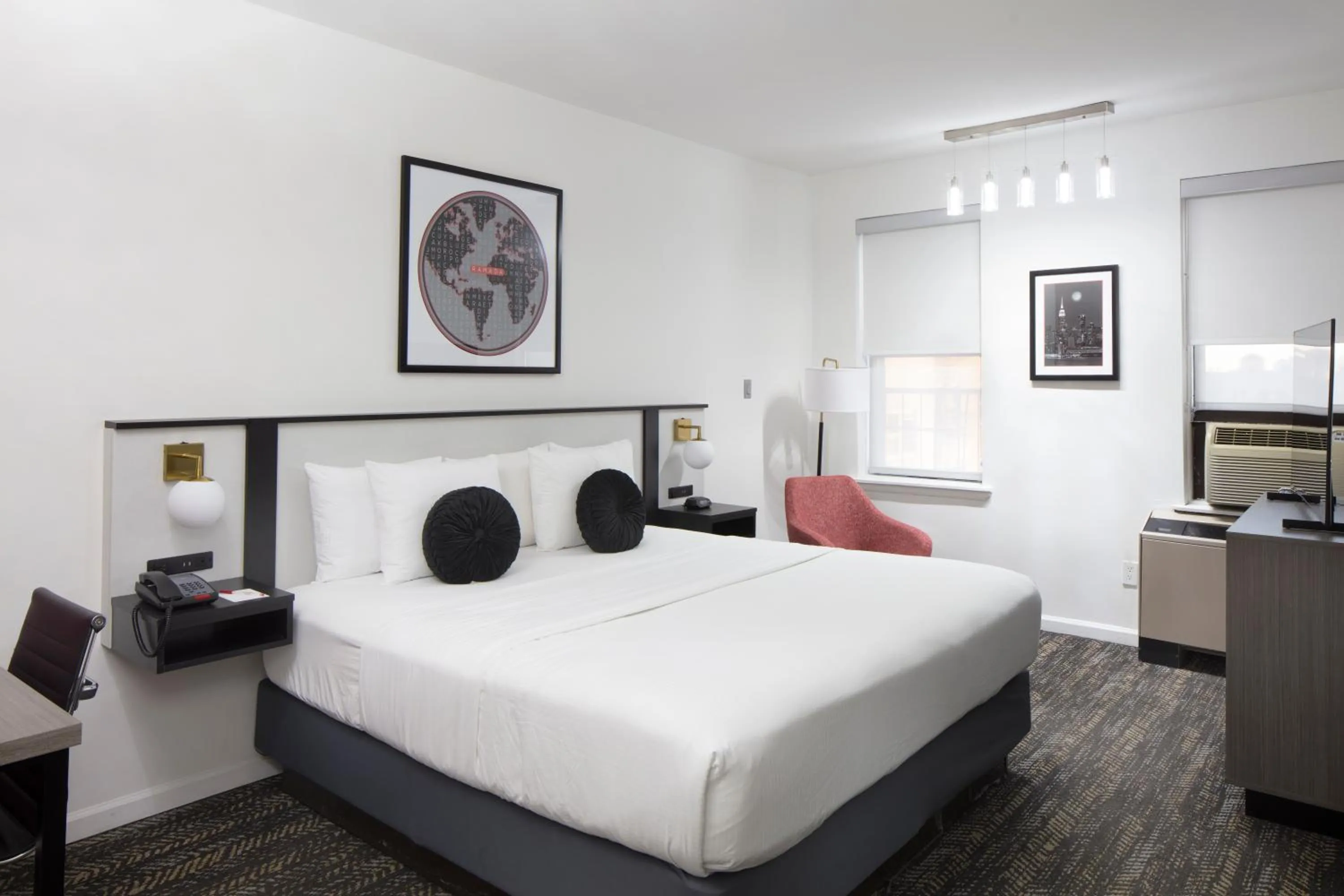 Bedroom, Bed in Ramada by Wyndham Jersey City