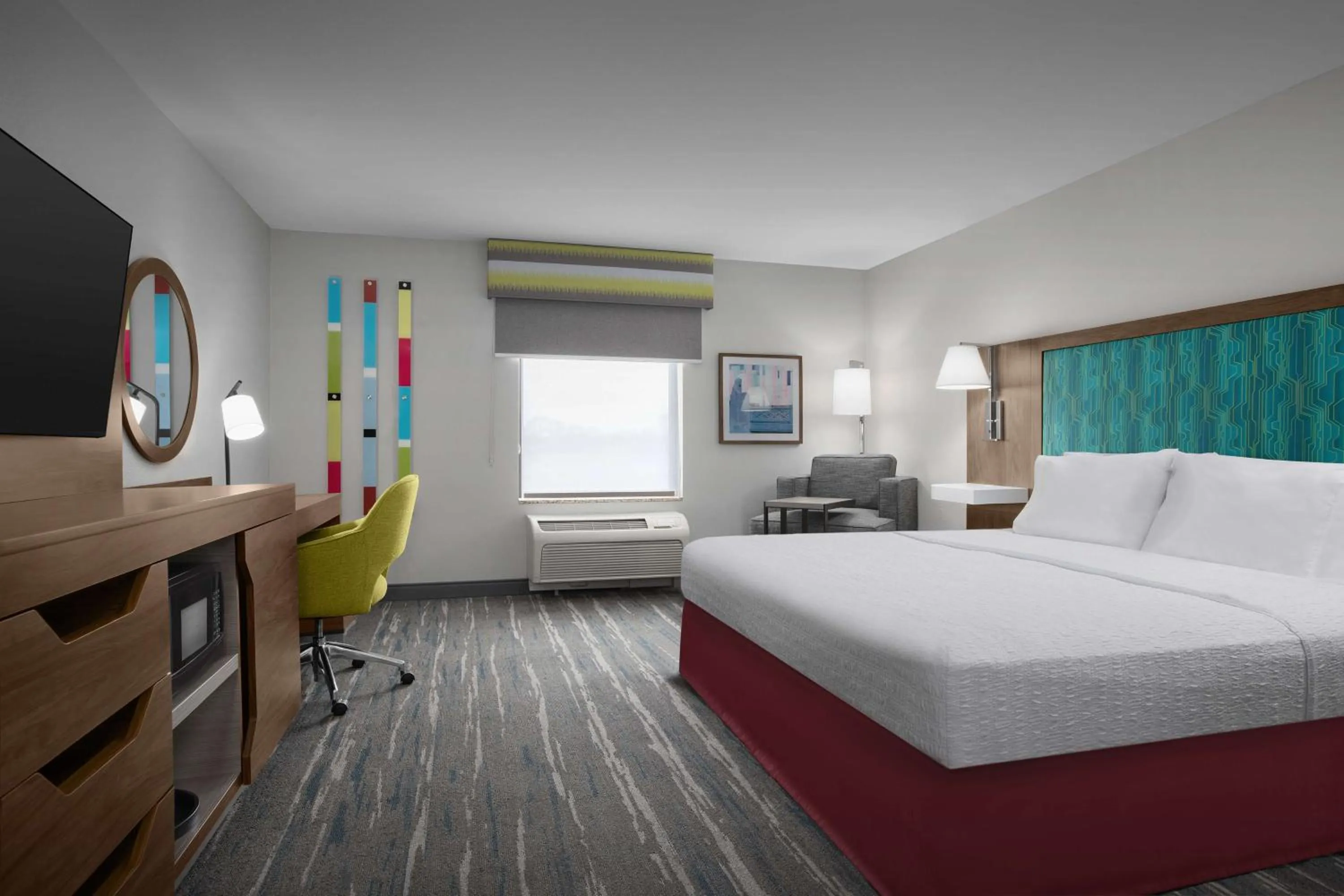 Bedroom, Bed in Hampton Inn Yorkville