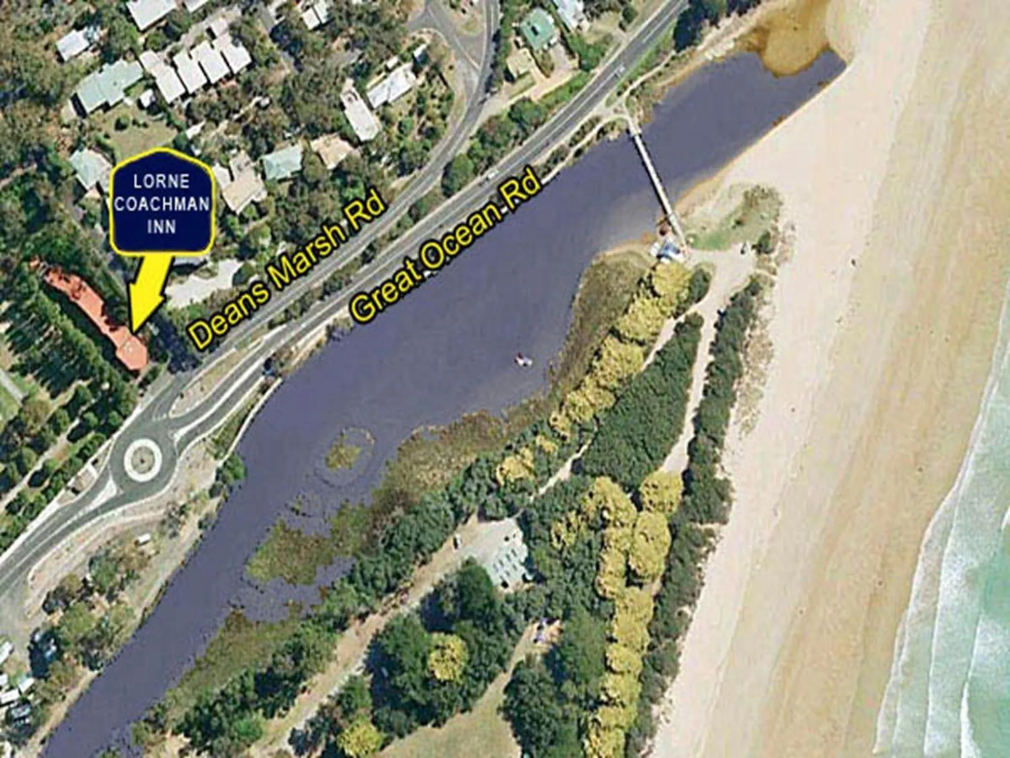 Sea view in Lorne Coachman Inn