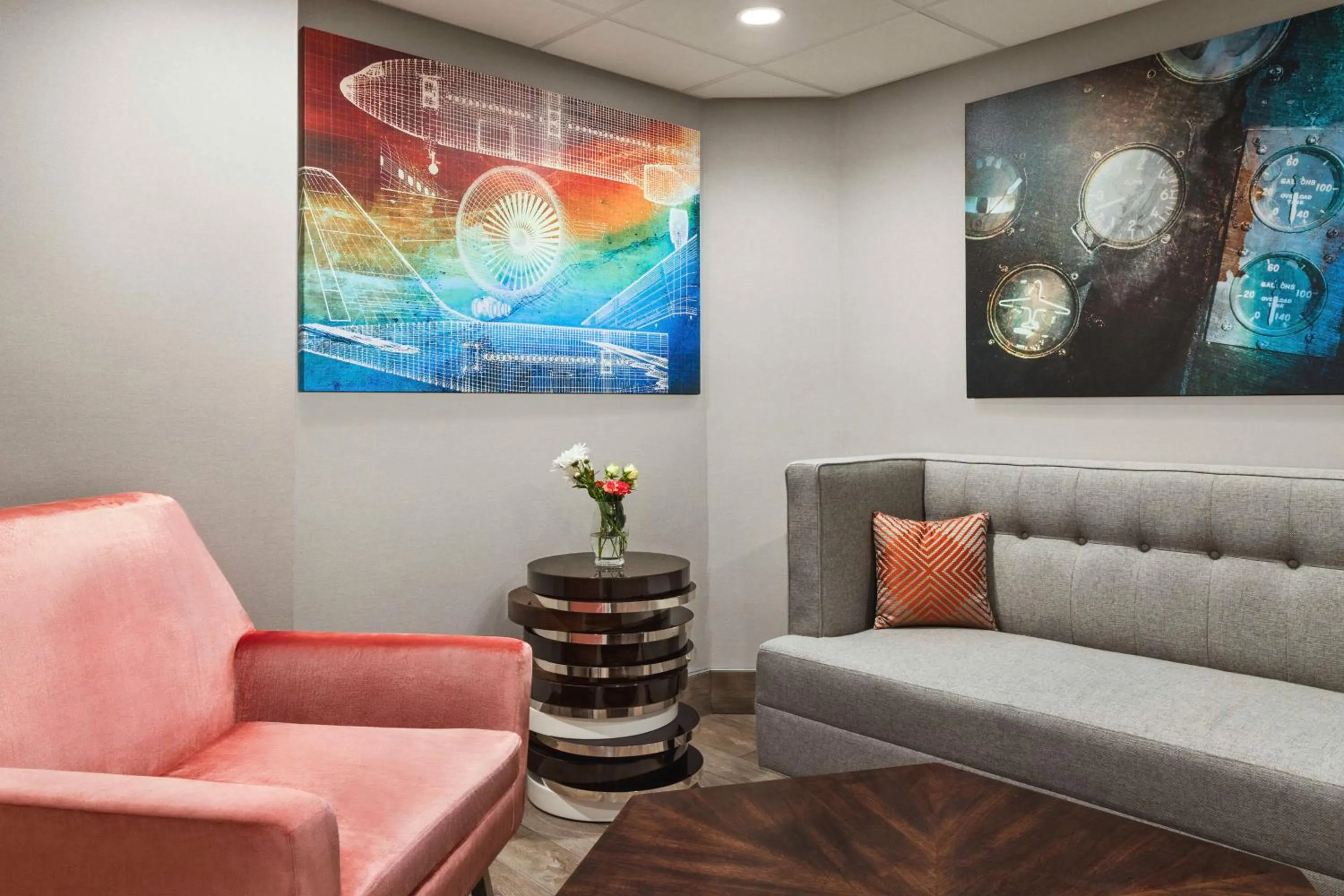 Lobby or reception in Hampton Inn Chicago-O'Hare International Airport