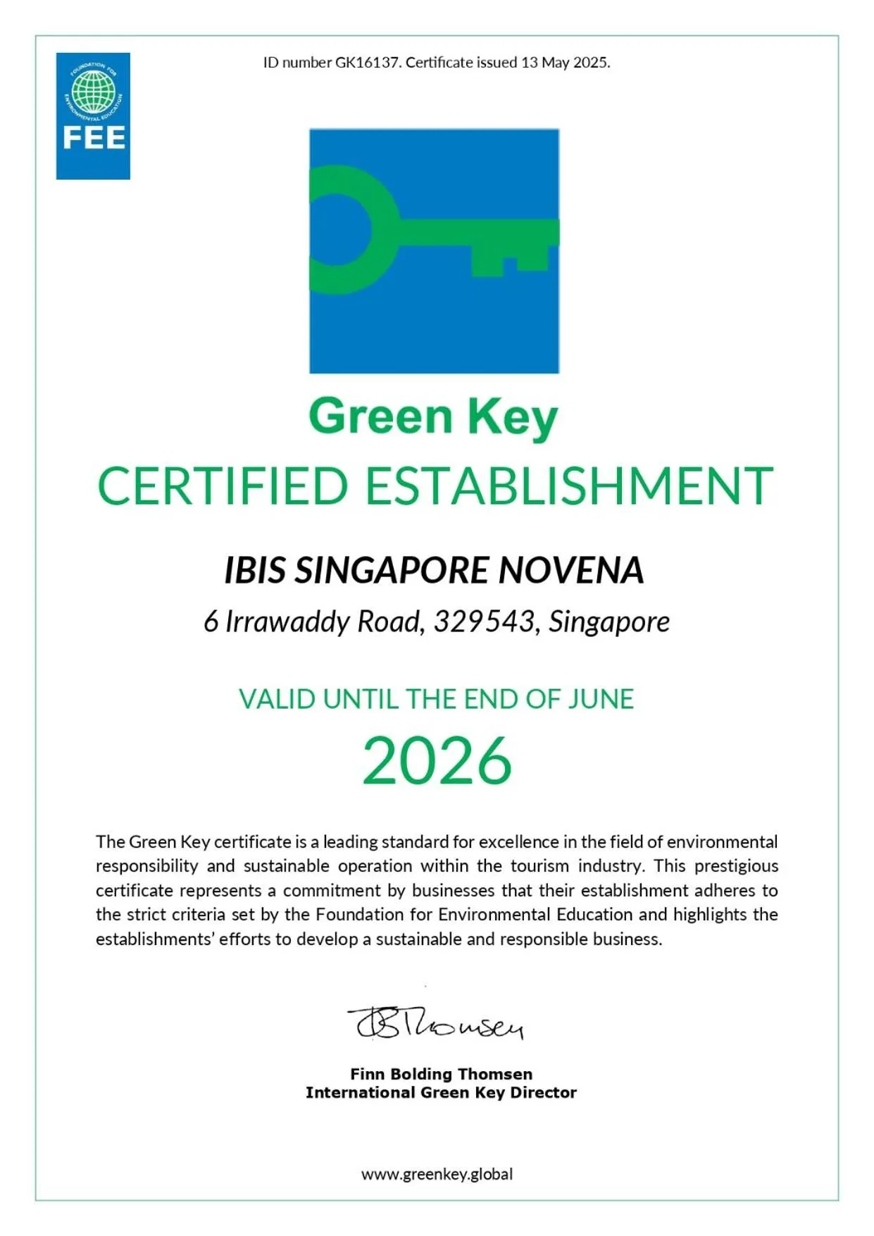 Property building in Ibis Singapore Novena