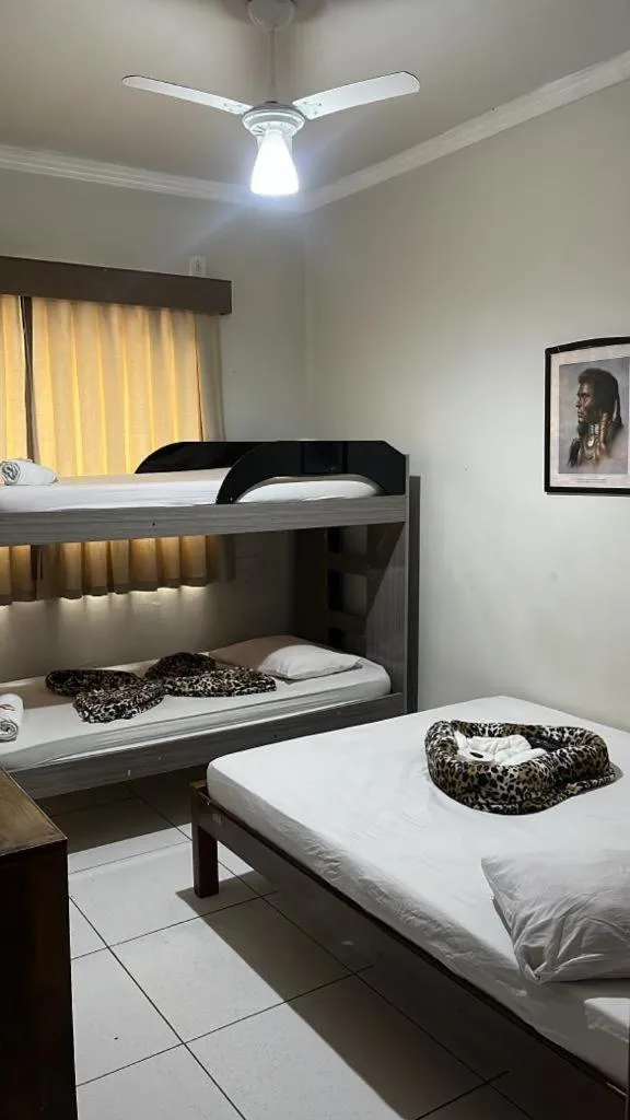 Bed in Hotel Romaria Aparecida