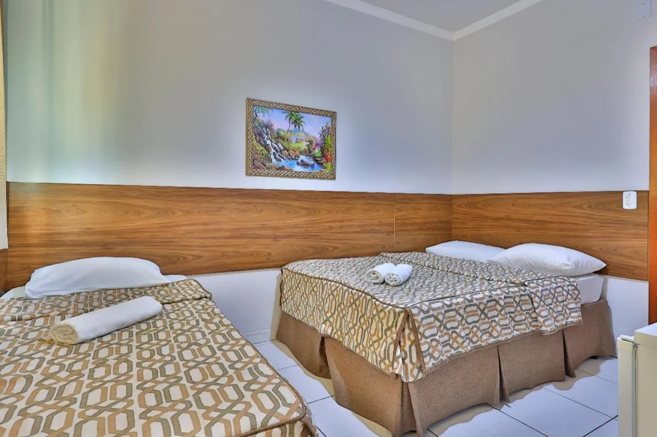 Bed in Hotel Romaria Aparecida