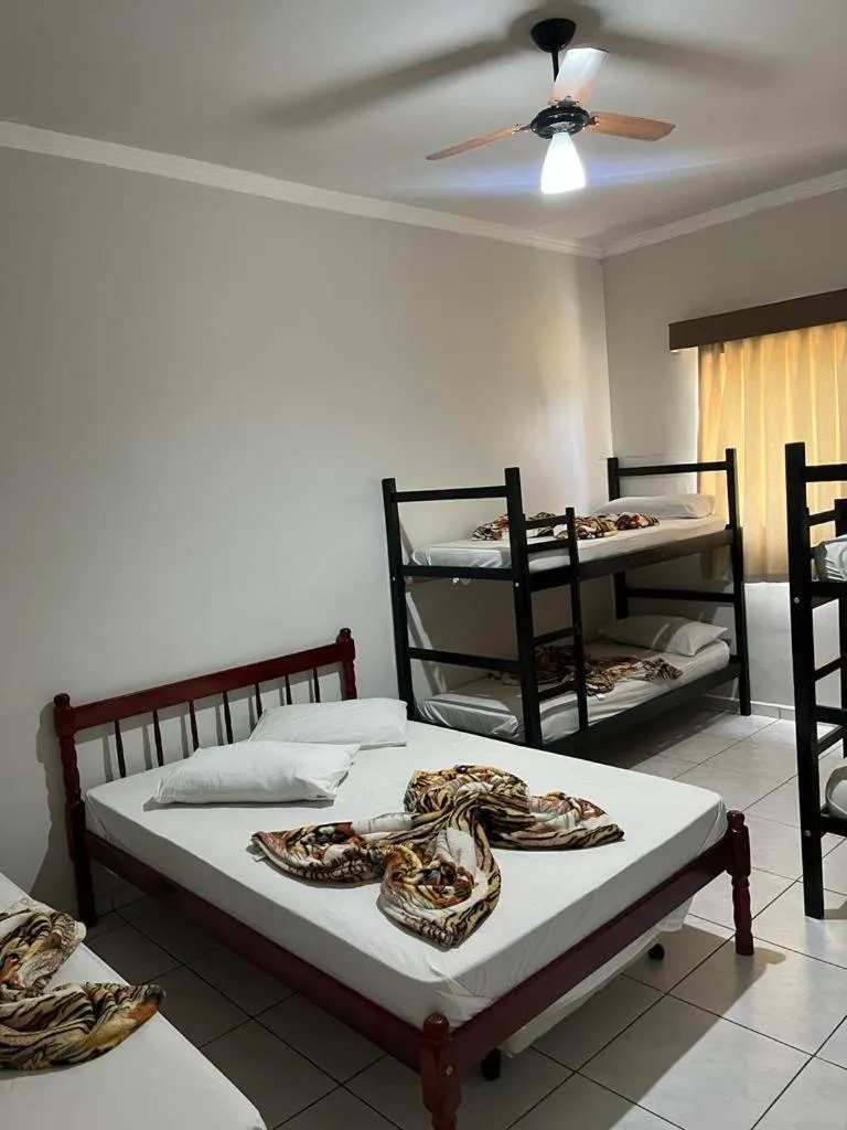 Bed in Hotel Romaria Aparecida