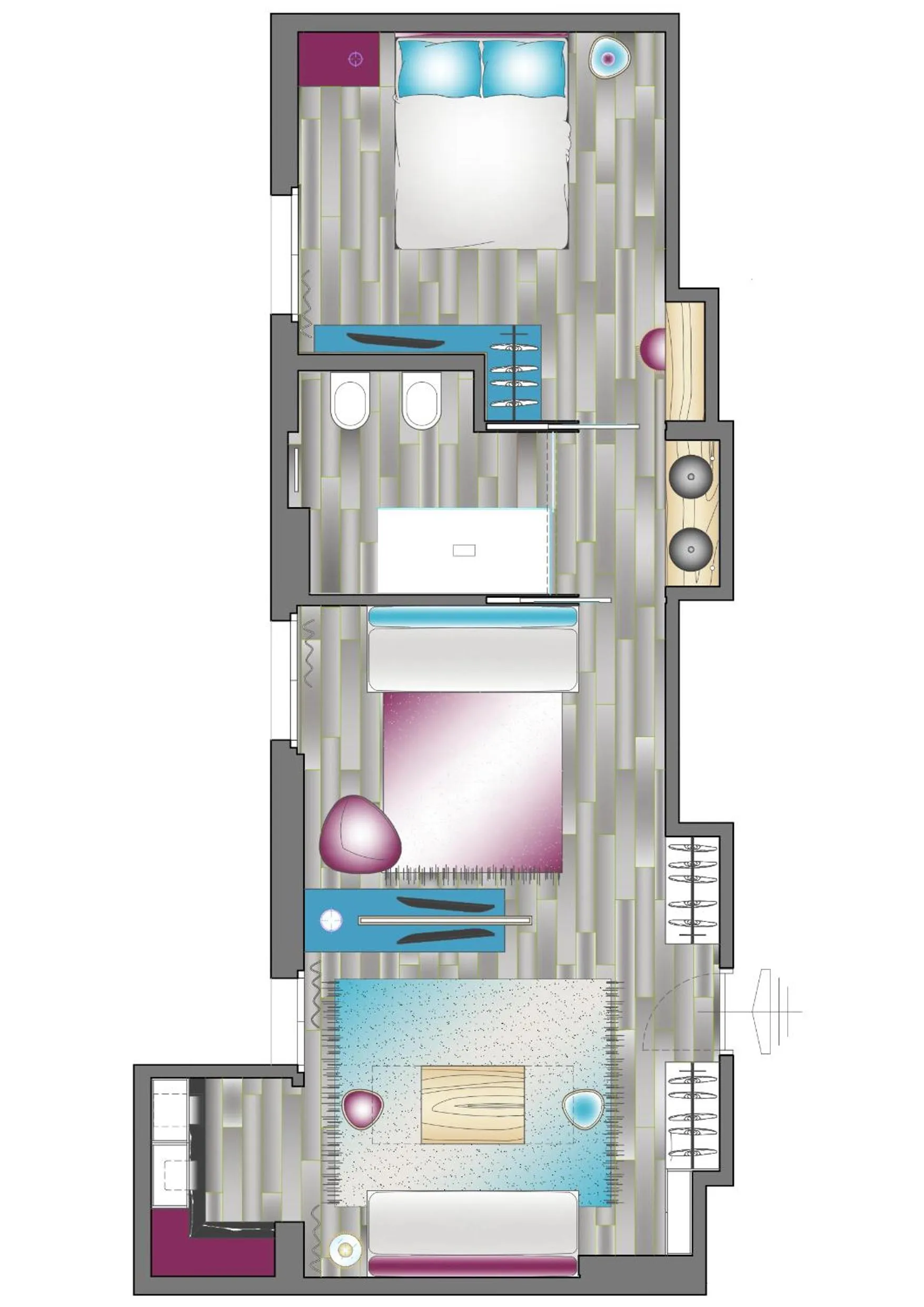 Floor plan in Design Hotel Astra B&B