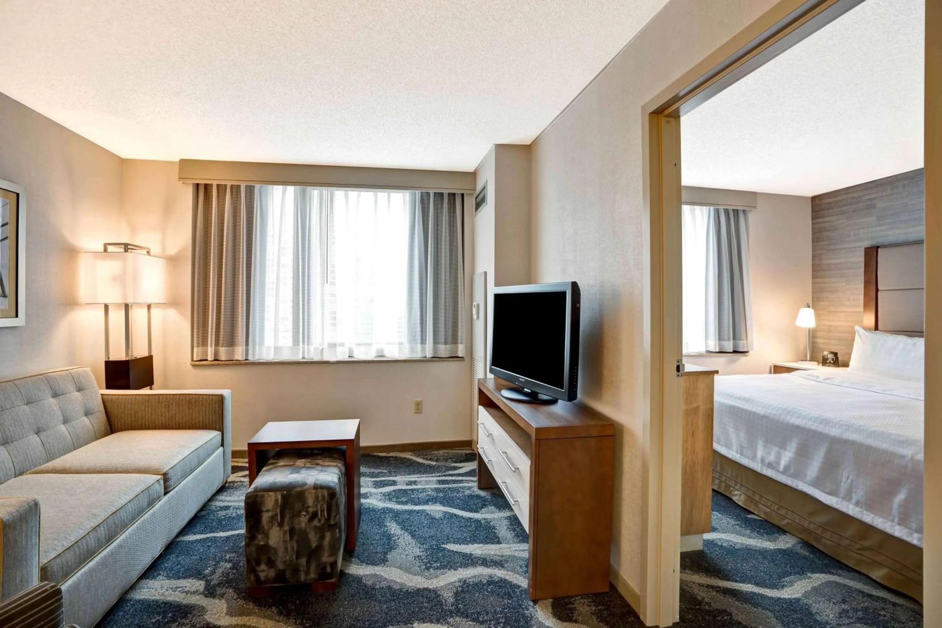 Bed in Homewood Suites by Hilton Chicago-Downtown