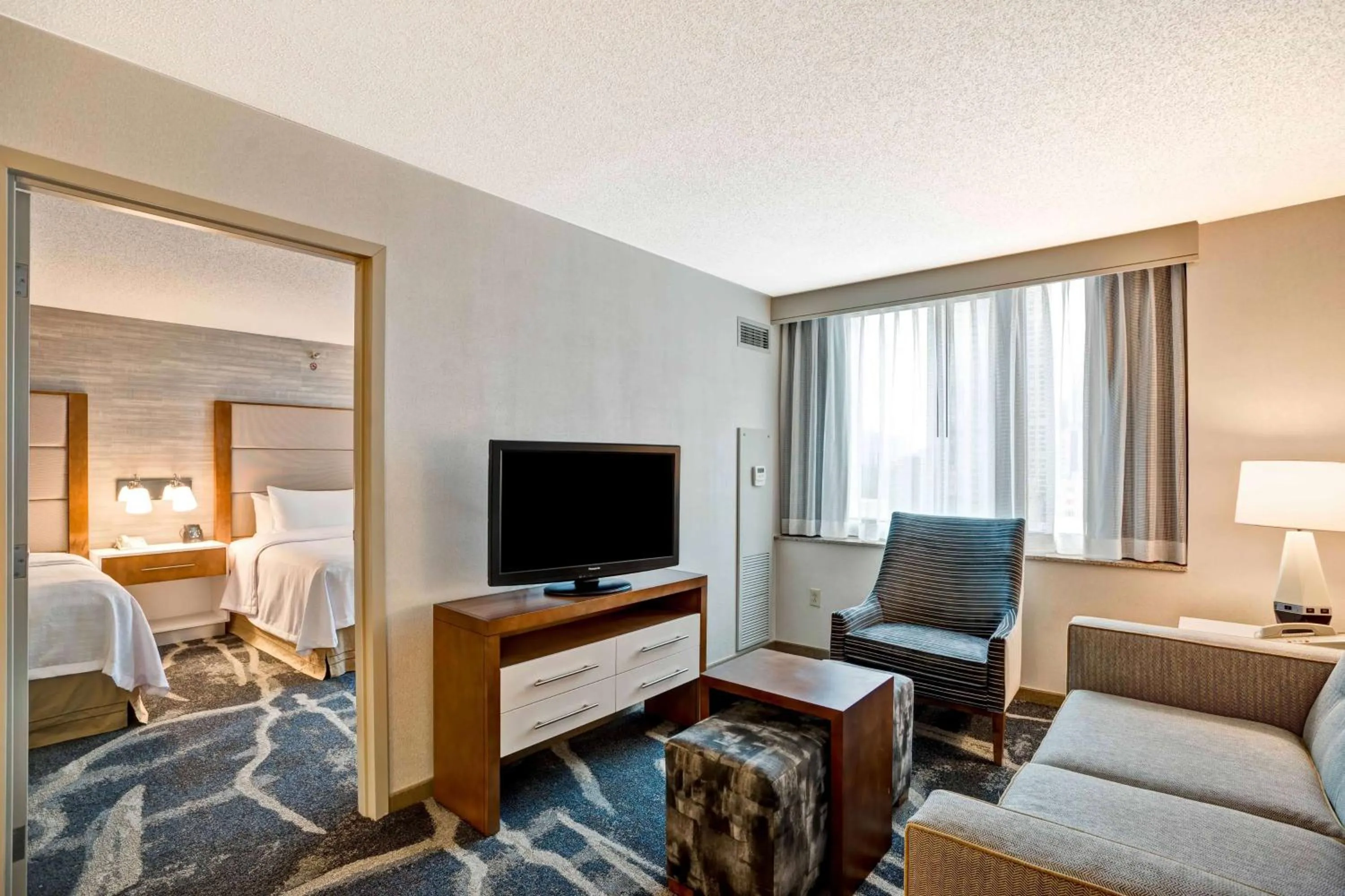 Bed in Homewood Suites by Hilton Chicago-Downtown