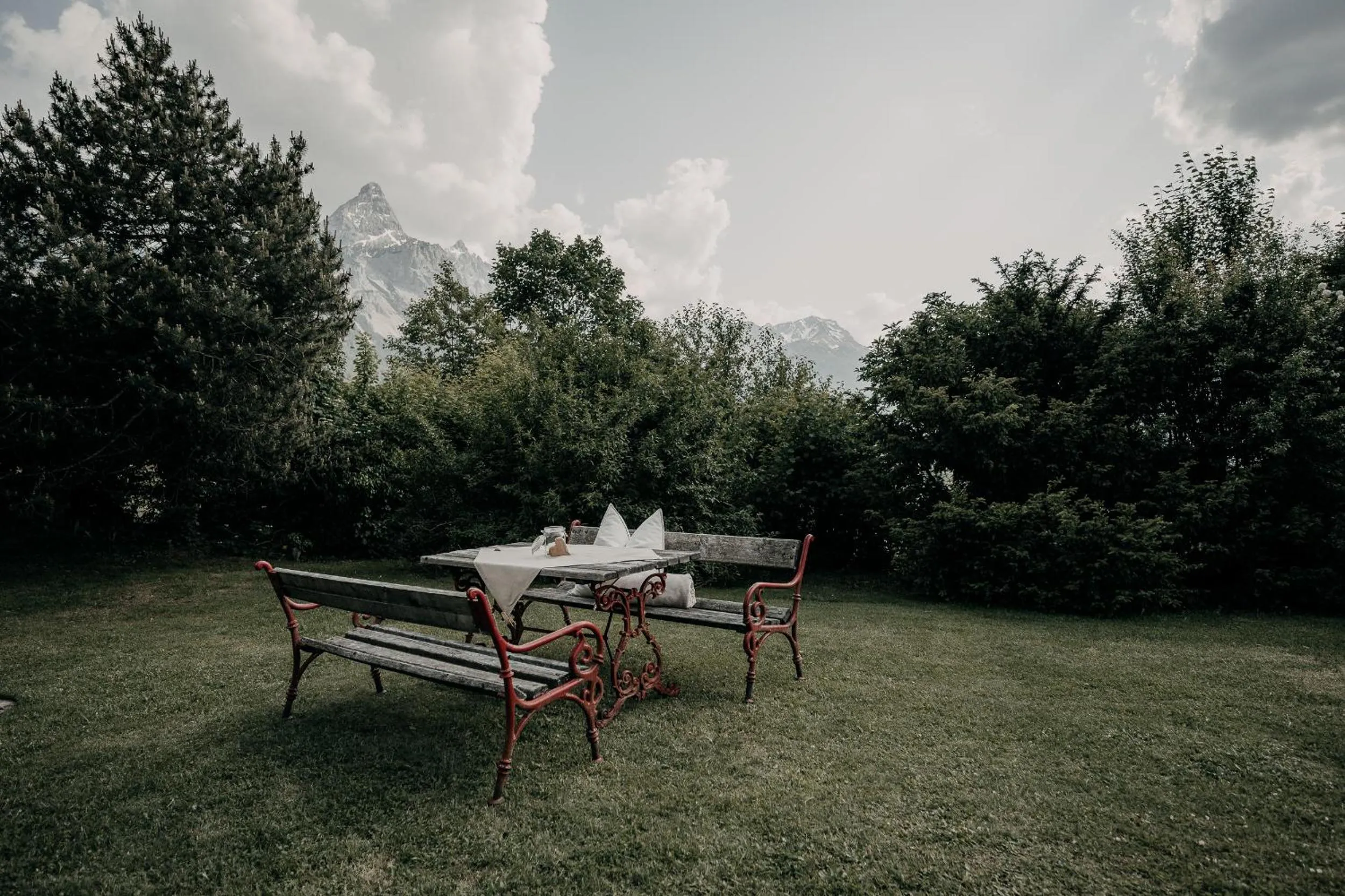 Garden in Alpenappartements Cristall