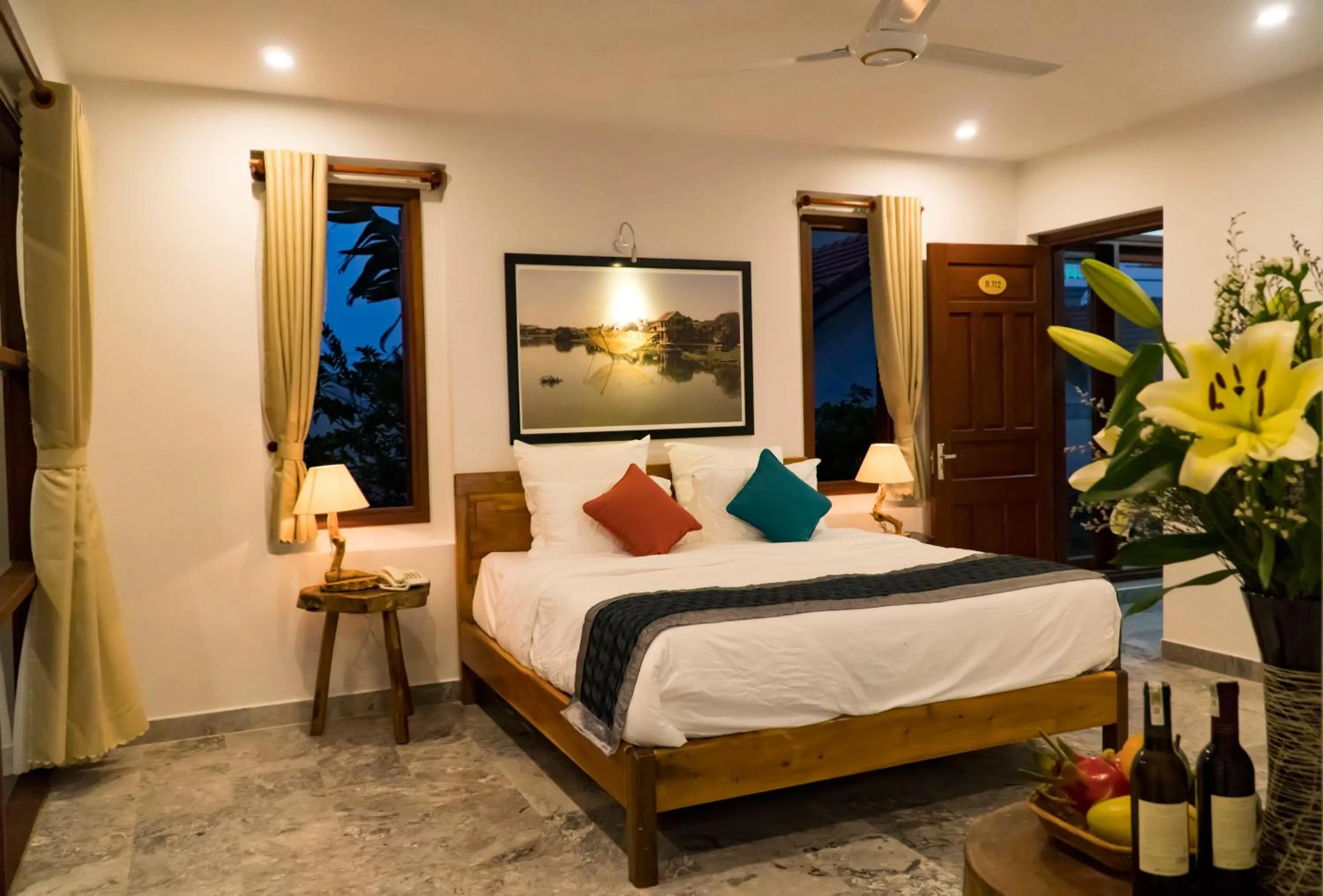 Decorative detail, Bed in Louis Villa Hoi An