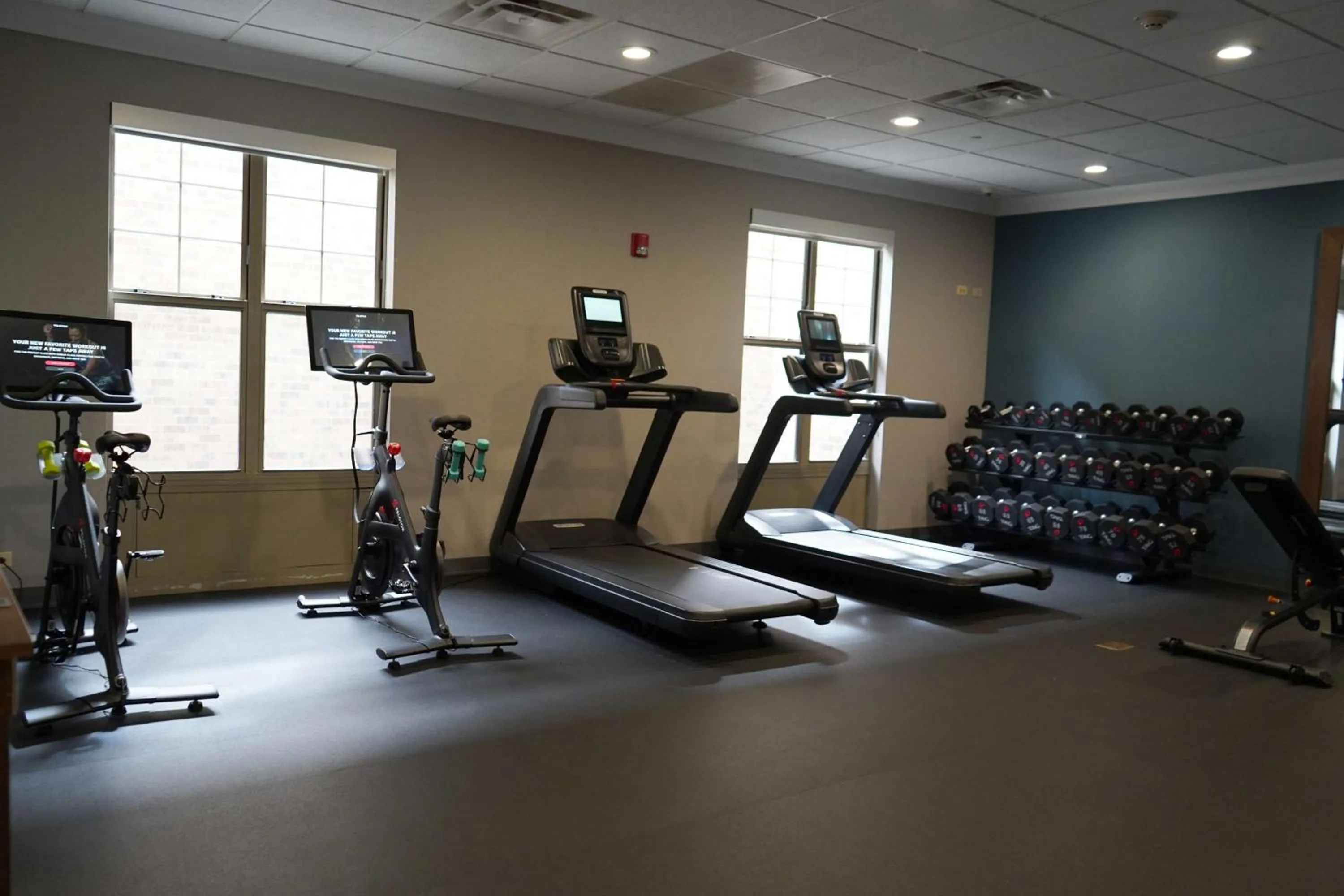 Fitness centre/facilities in Hampton Inn & Suites Chicago/Aurora