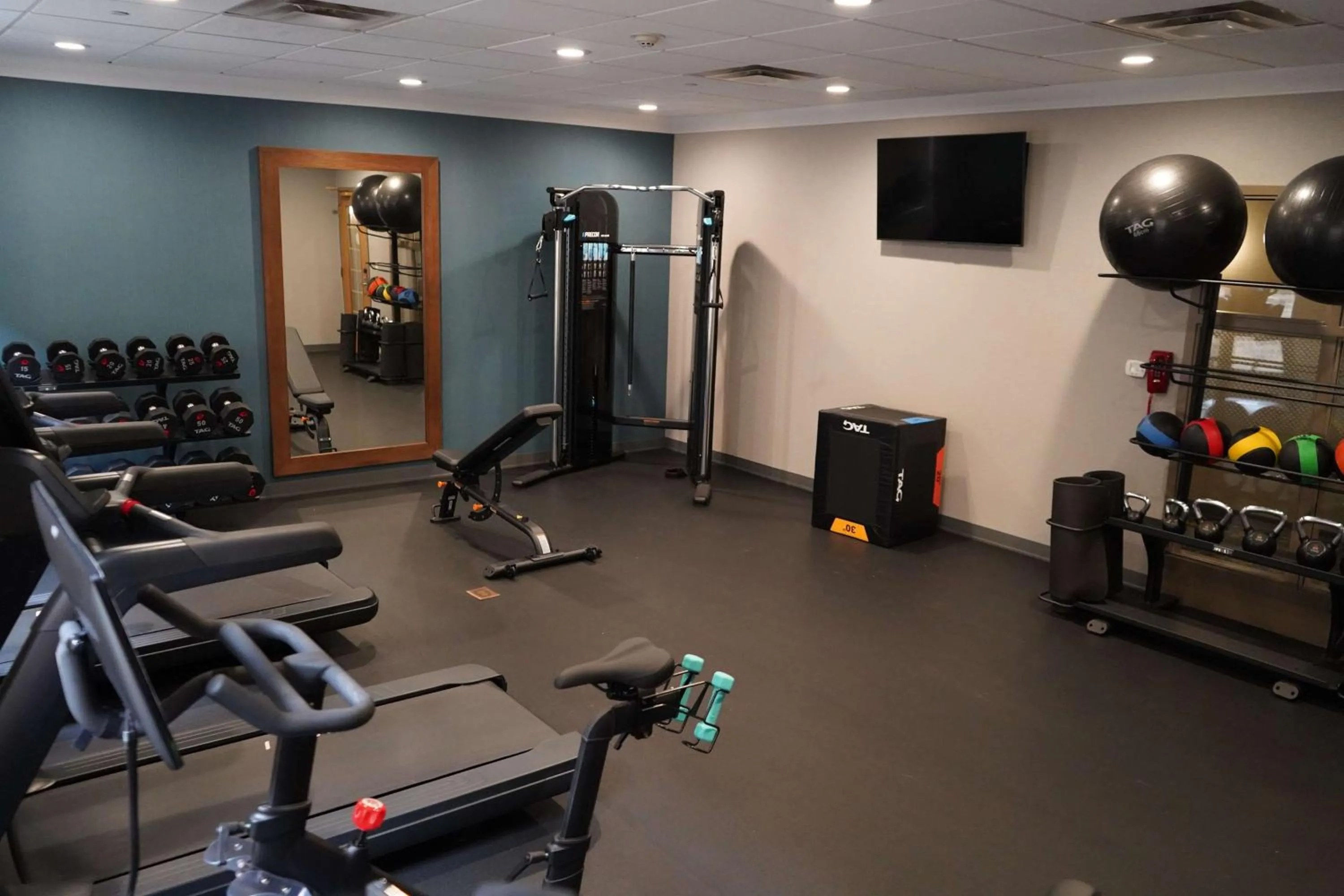 Fitness centre/facilities in Hampton Inn & Suites Chicago/Aurora