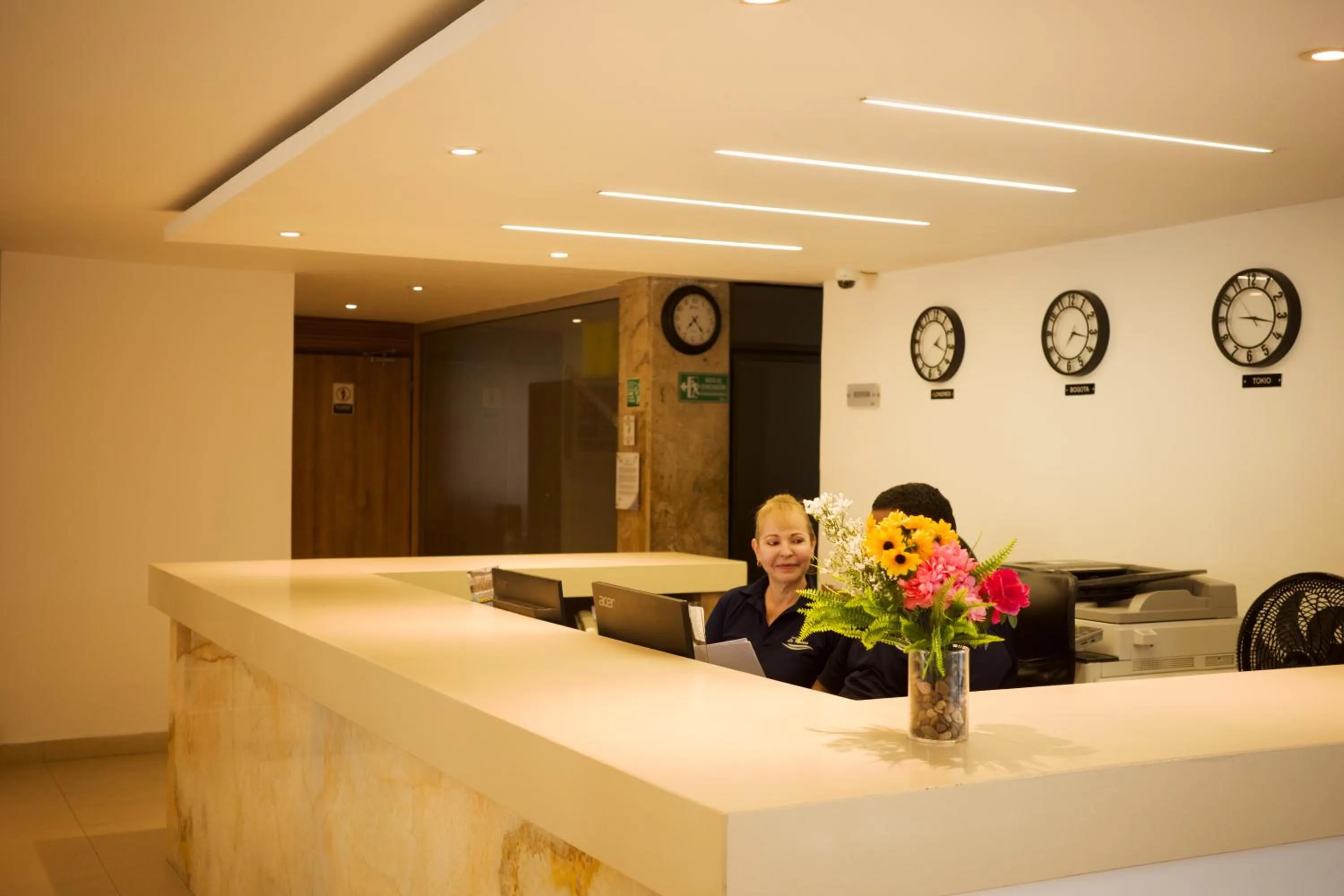 Lobby or reception in Hotel La Riviera