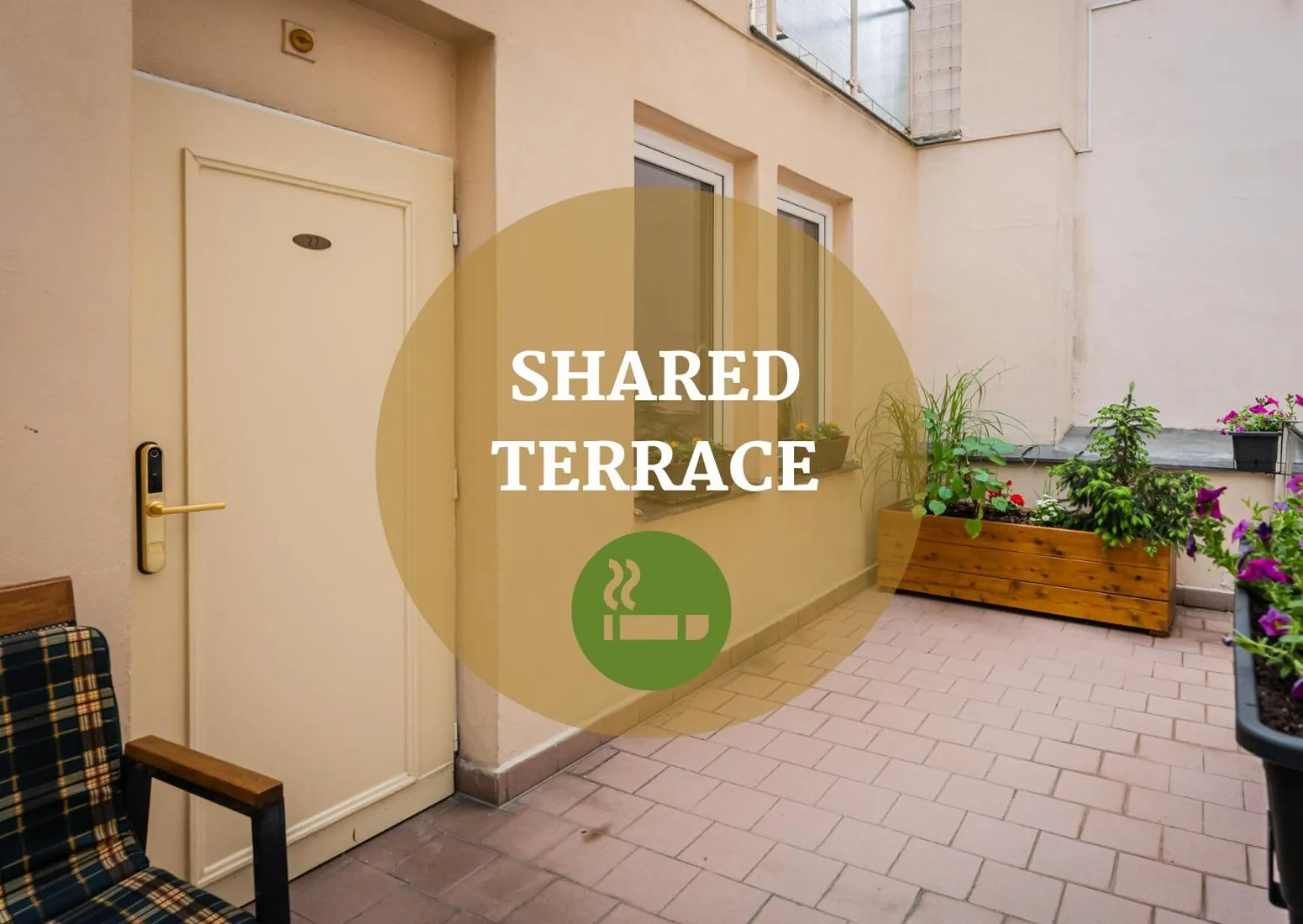 Balcony/Terrace in Self-service Hotel Ostaš Praha