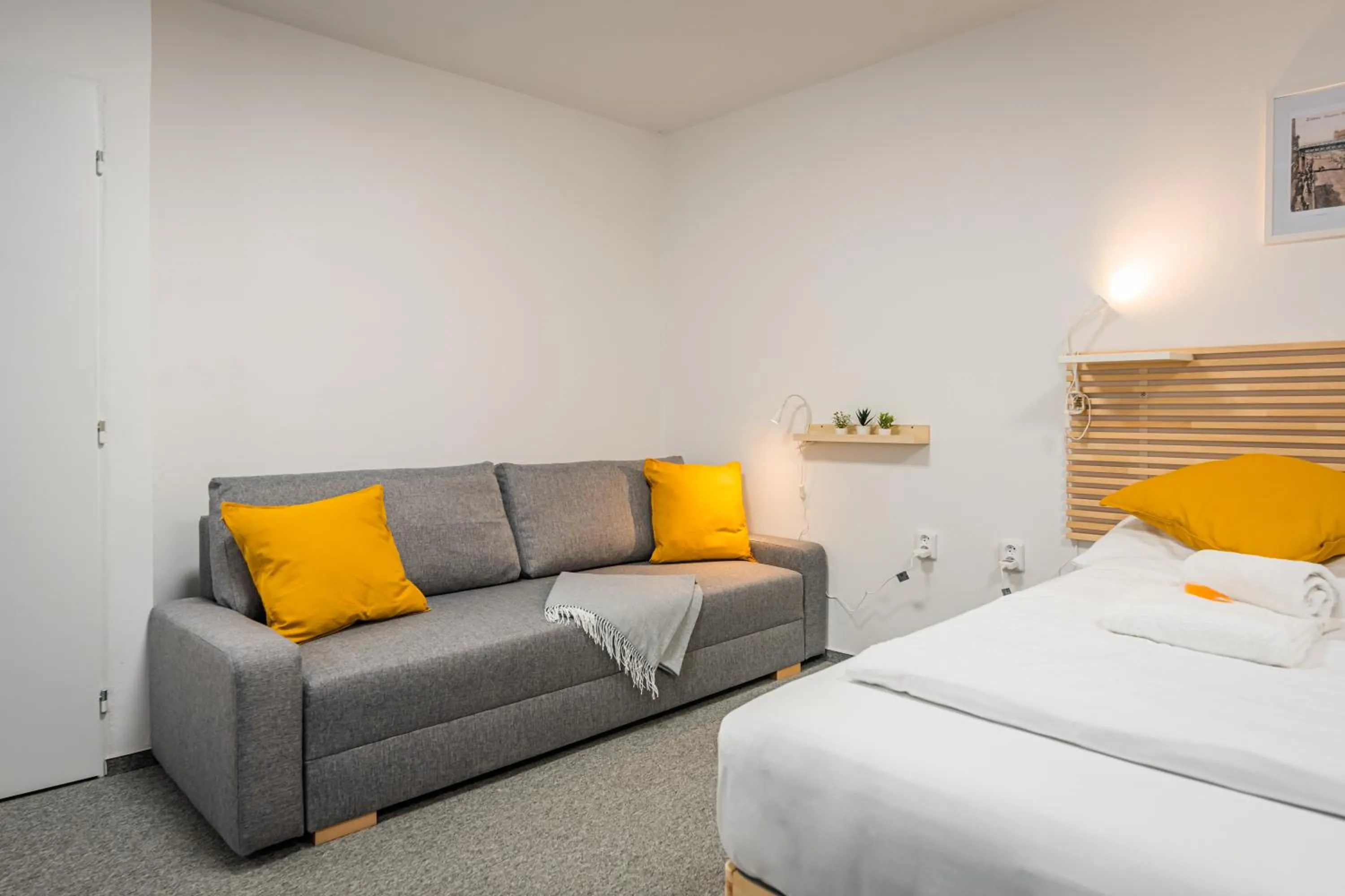 Photo of the whole room, Bed in Self-service Hotel Ostaš Praha