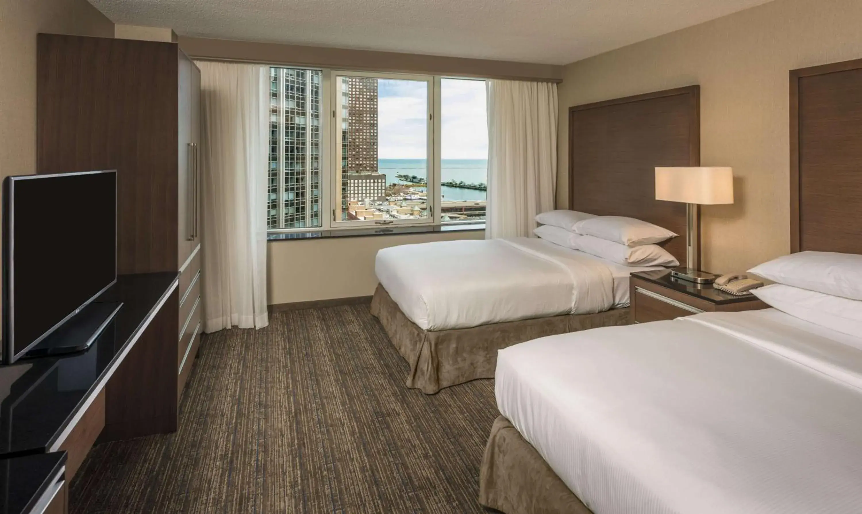 Premium Double Suite with Two Double Beds - Lake View in Embassy Suites by Hilton Chicago Downtown Magnificent Mile Premium Double Suite with Two Double Beds - Lake View in Embassy Suites by Hilton Chicago Downtown Magnificent Mile