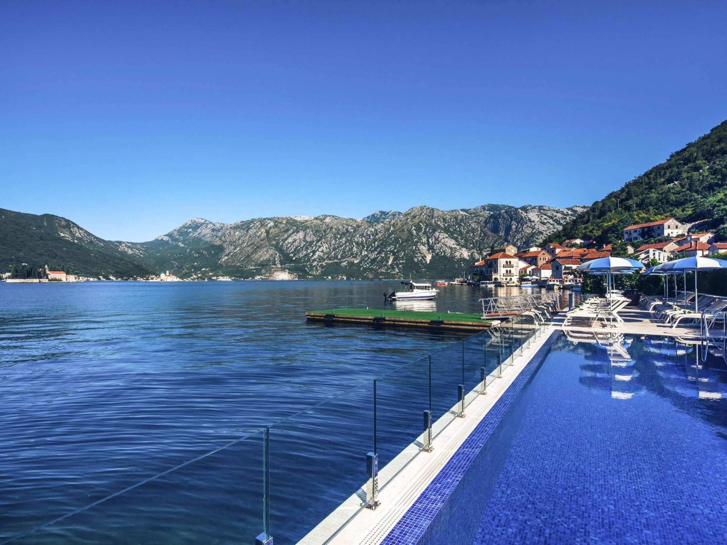 Pool view in Heritage Grand Perast By Rixos