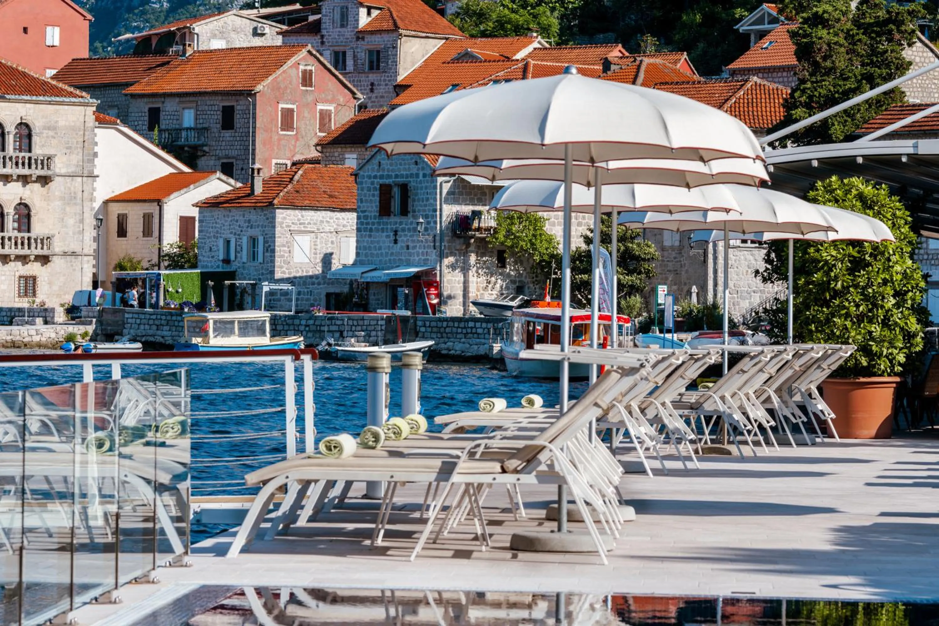 Pool view in Heritage Grand Perast By Rixos