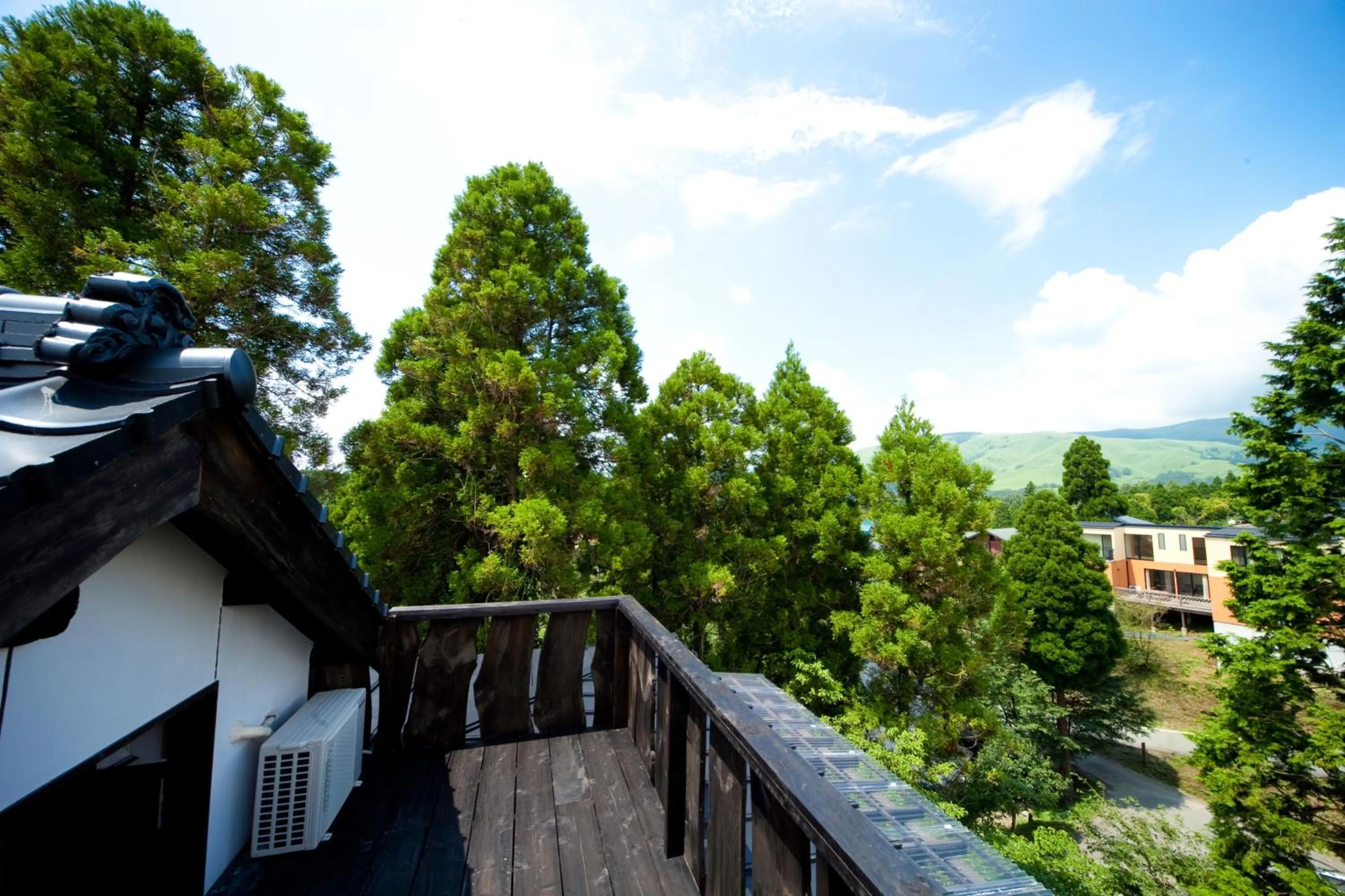 Balcony/Terrace in Kurokawa Mori no Cottage