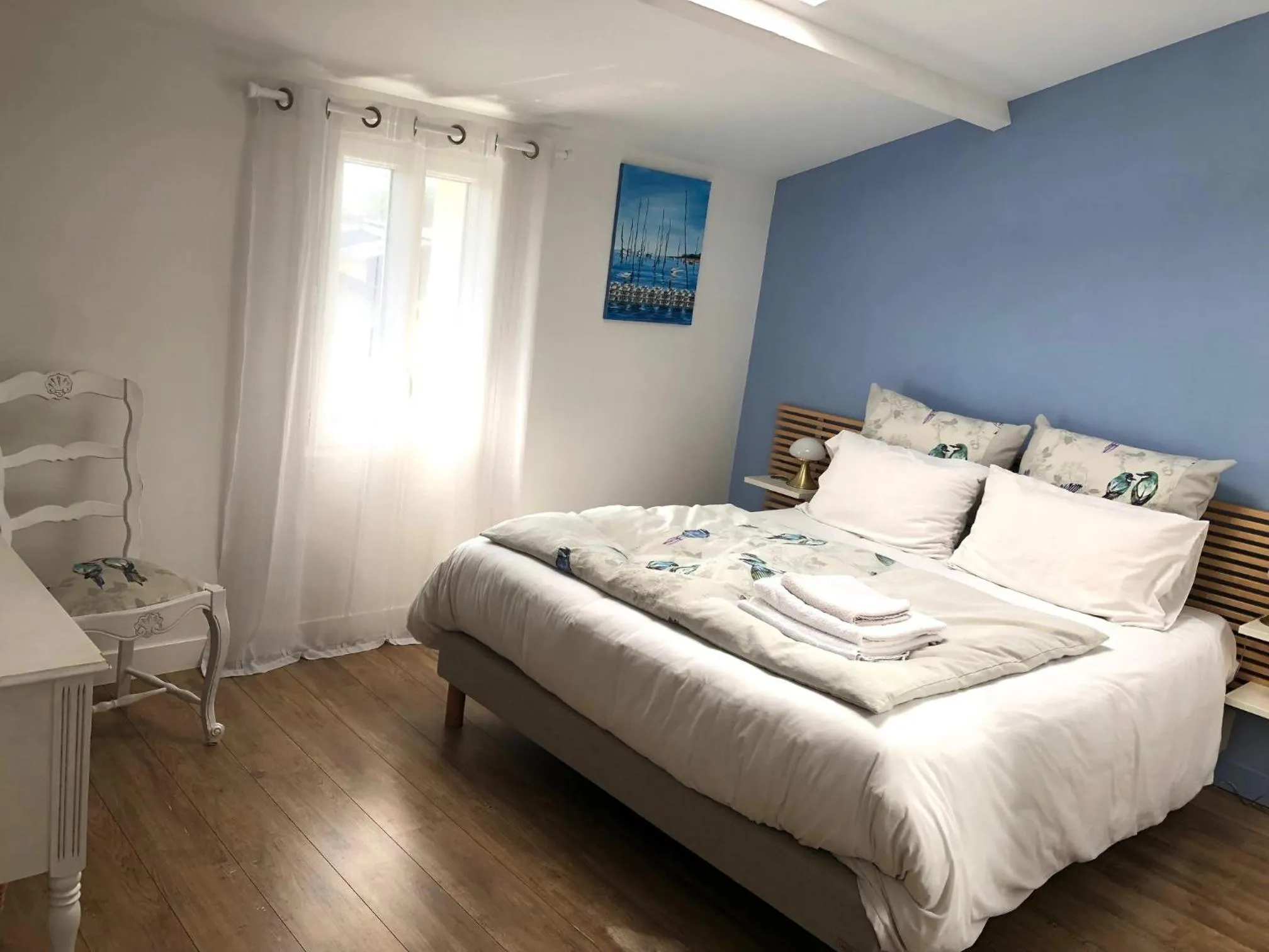 Bed in Les chambres d'hôtes de Pascale