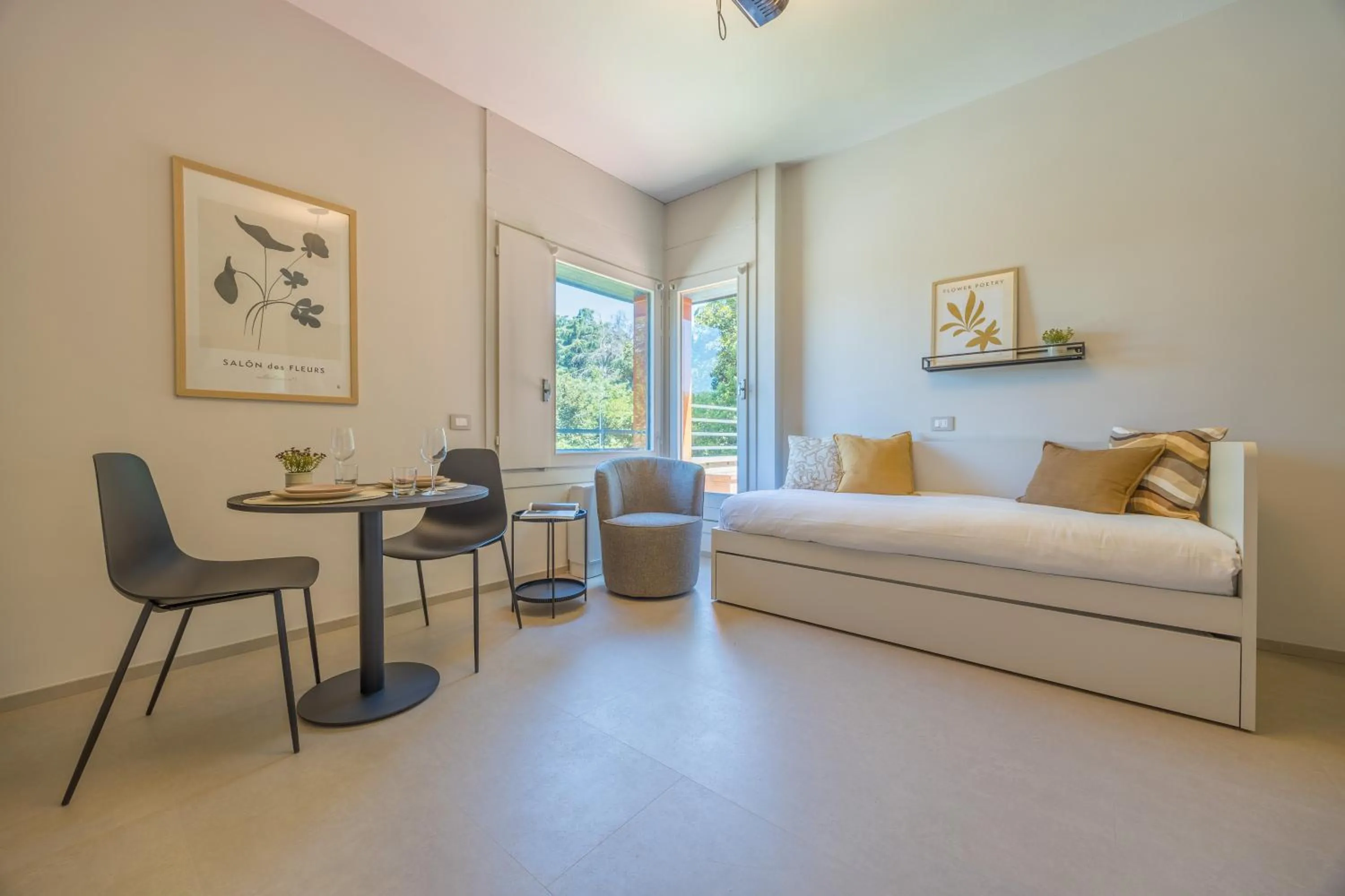 View (from property/room), Bed in Residence Hotel Siloe