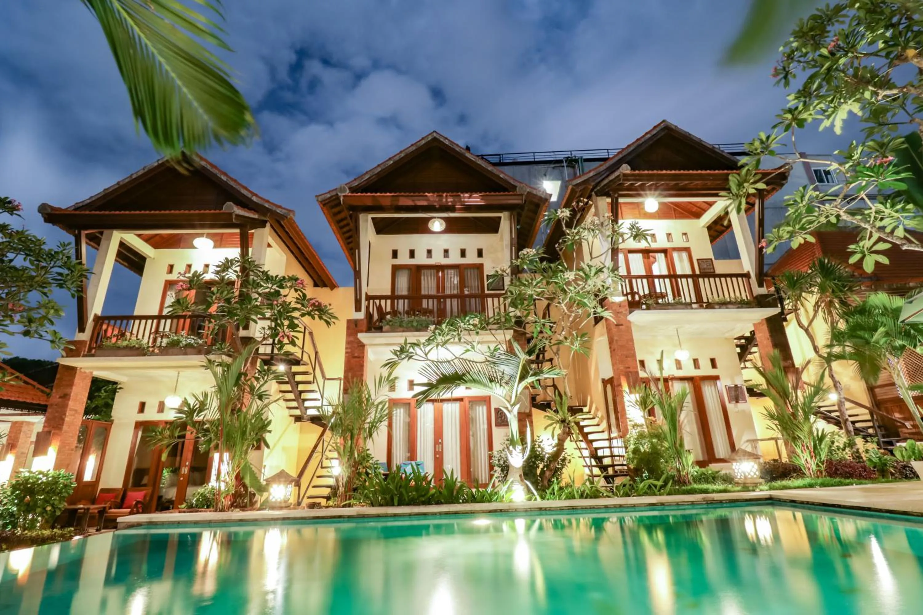 Pool view in Mina Pelasa Hotel