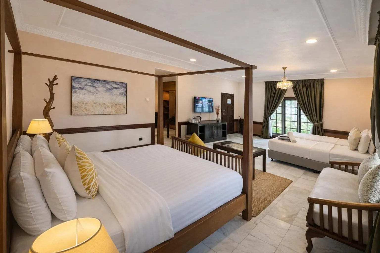 Bed in Frangipani Langkawi Resort