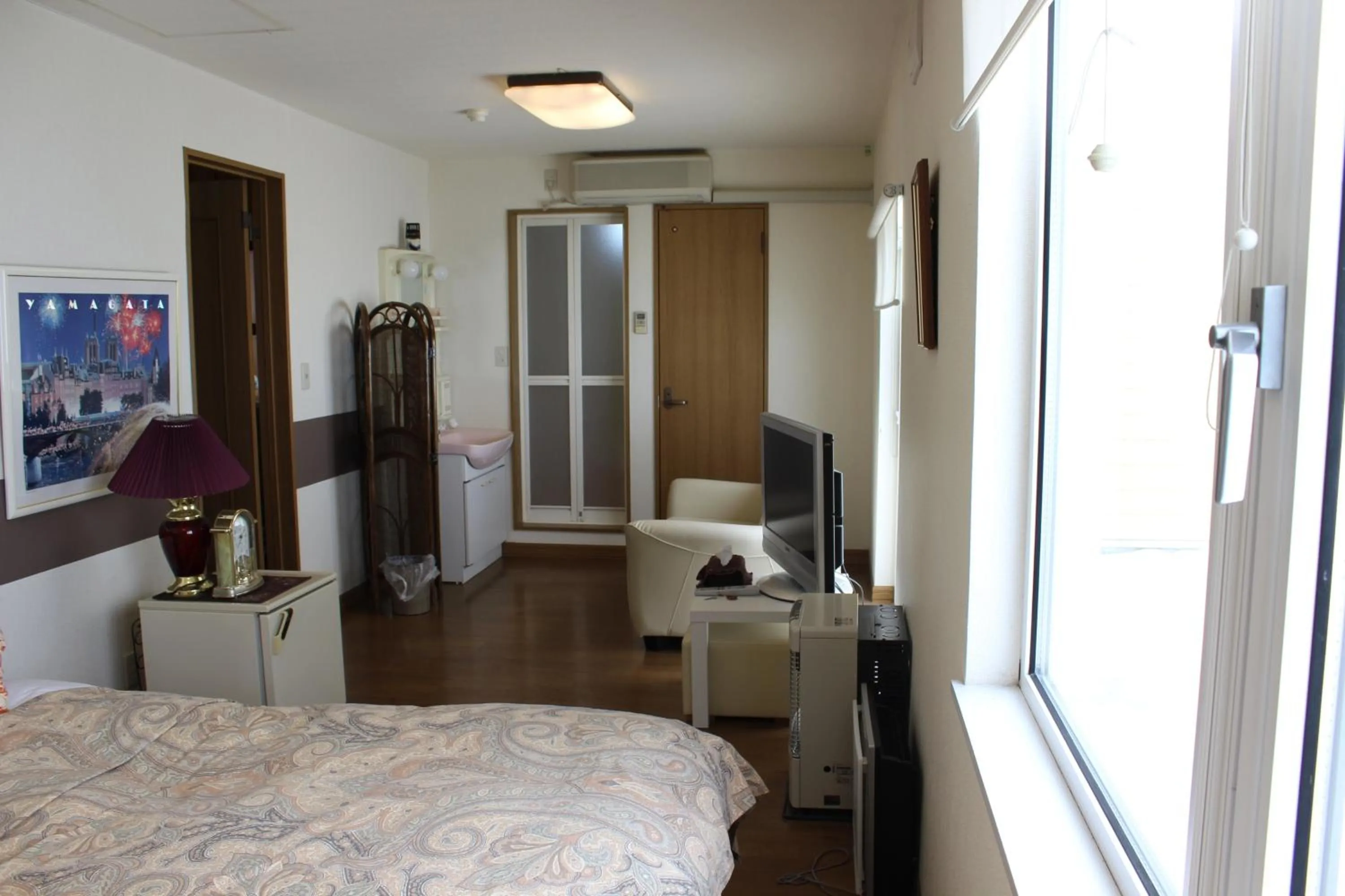 Bedroom, Bed in Pension Fryingpan