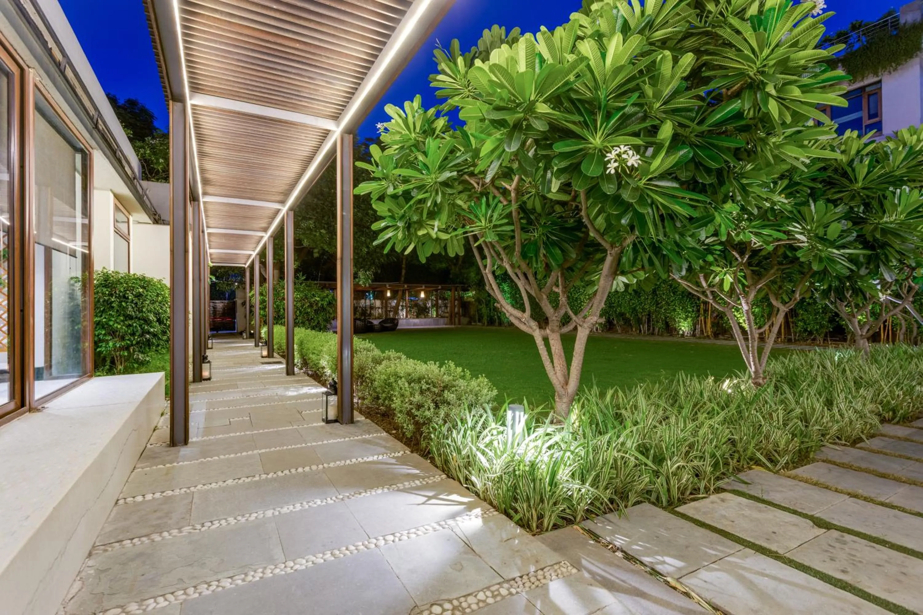 Garden view in The Manor - New Delhi