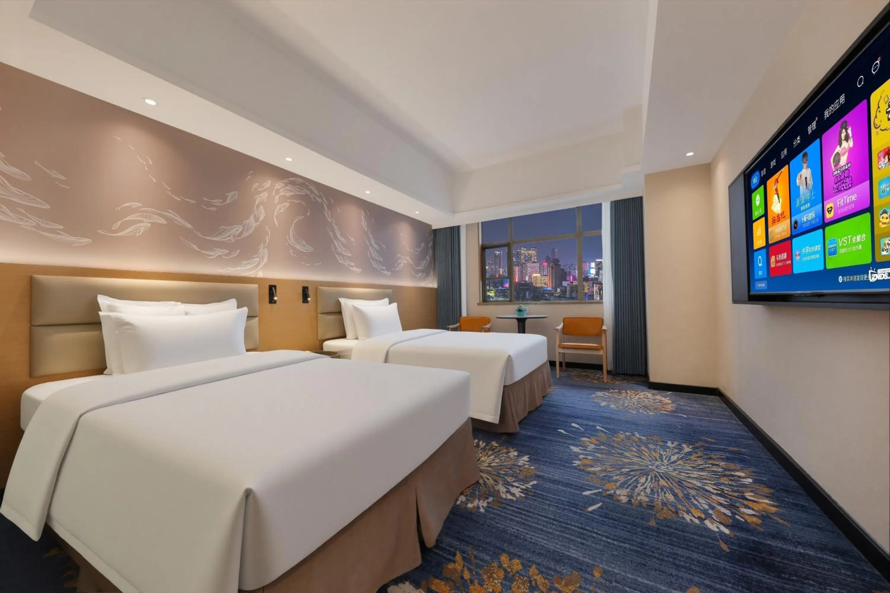 Photo of the whole room, Bed in Zhengzhou Yuehai Hotel