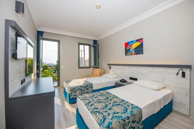 Bed in Golden Moon Hotel