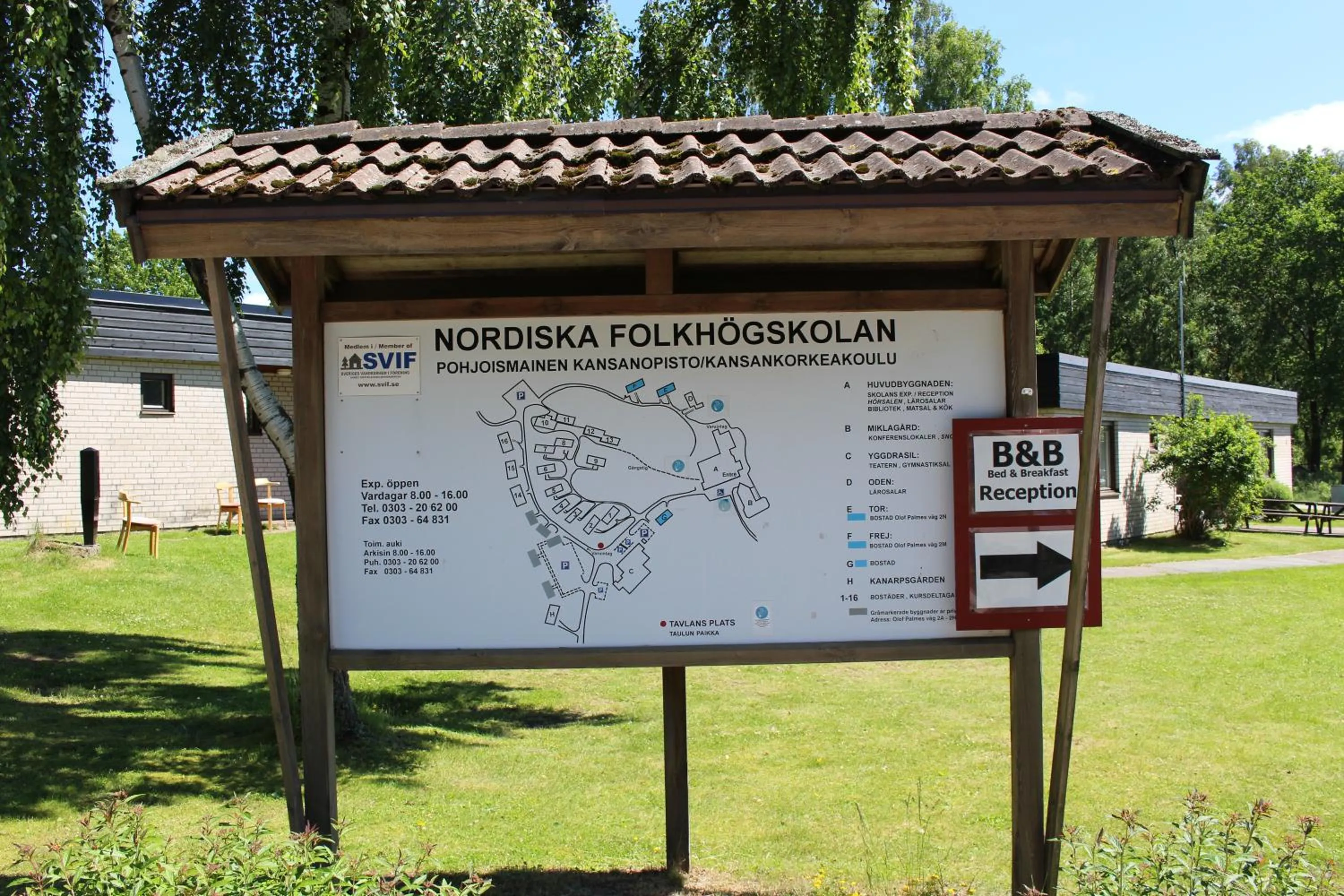 Property logo or sign in Nordiska Folkhögskolan Bed and Breakfast