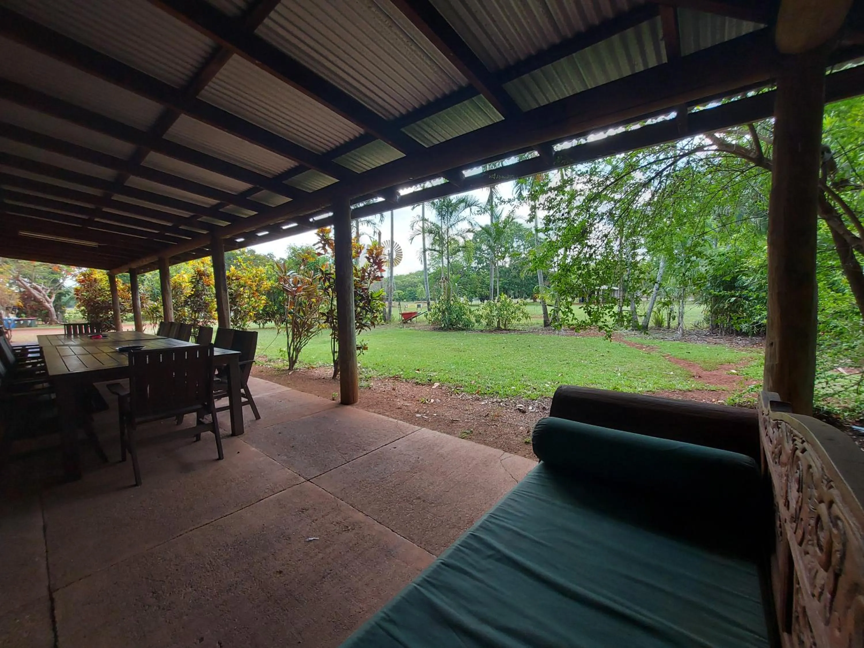 Seating area in Litchfield Tourist Park