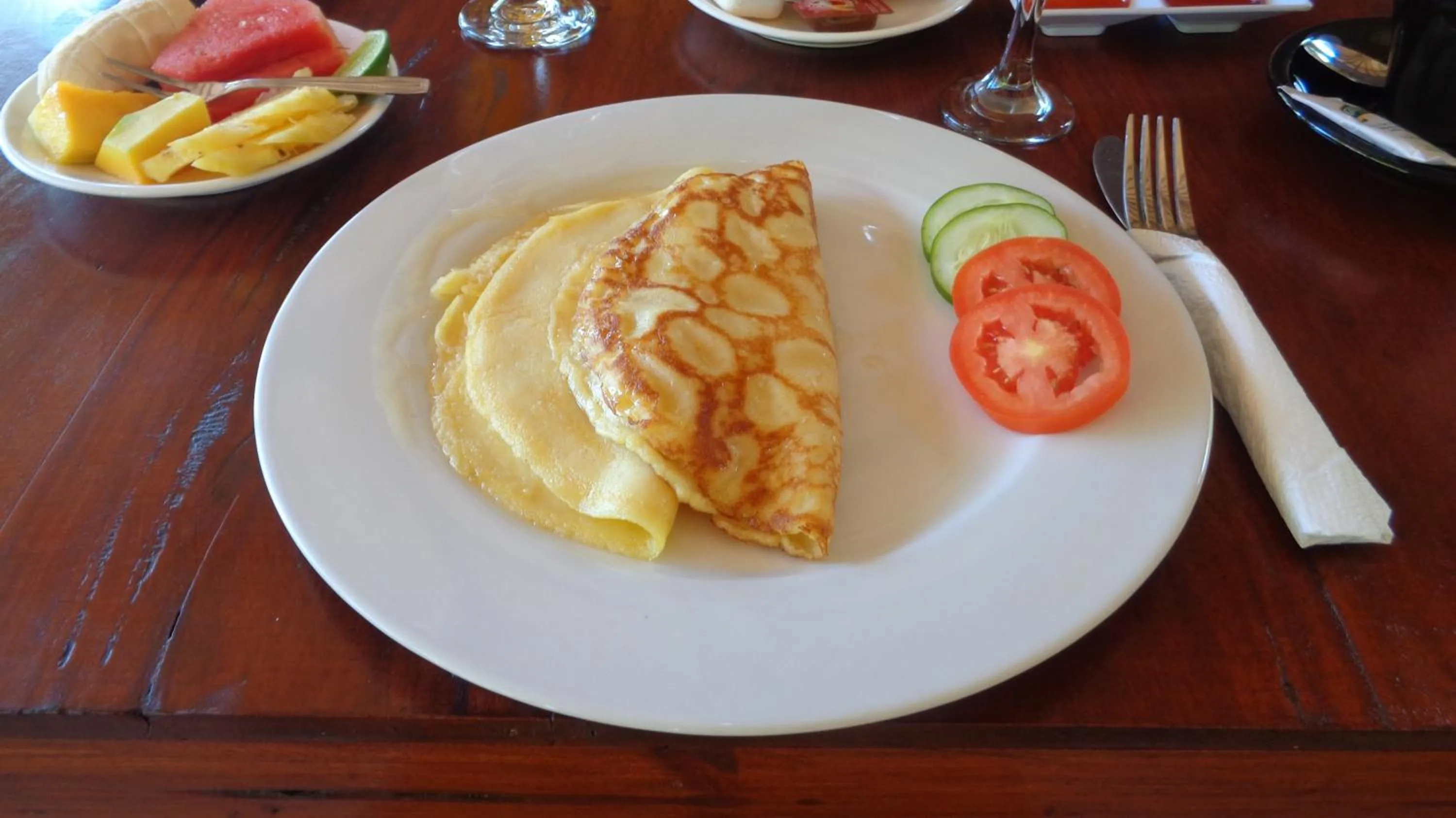 American breakfast in Pemuntalan Guesthouse