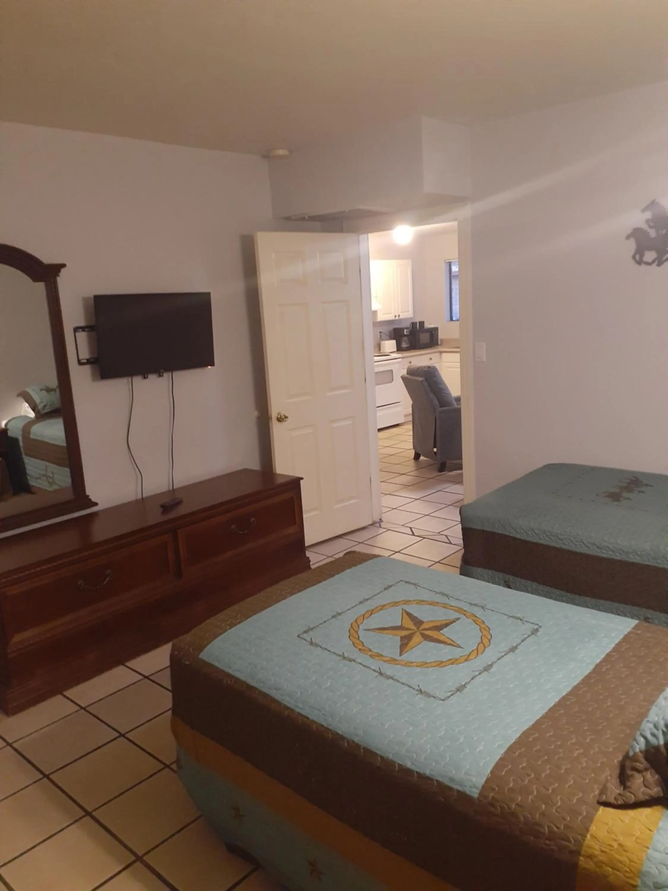 Bedroom in Stagecoach Suites