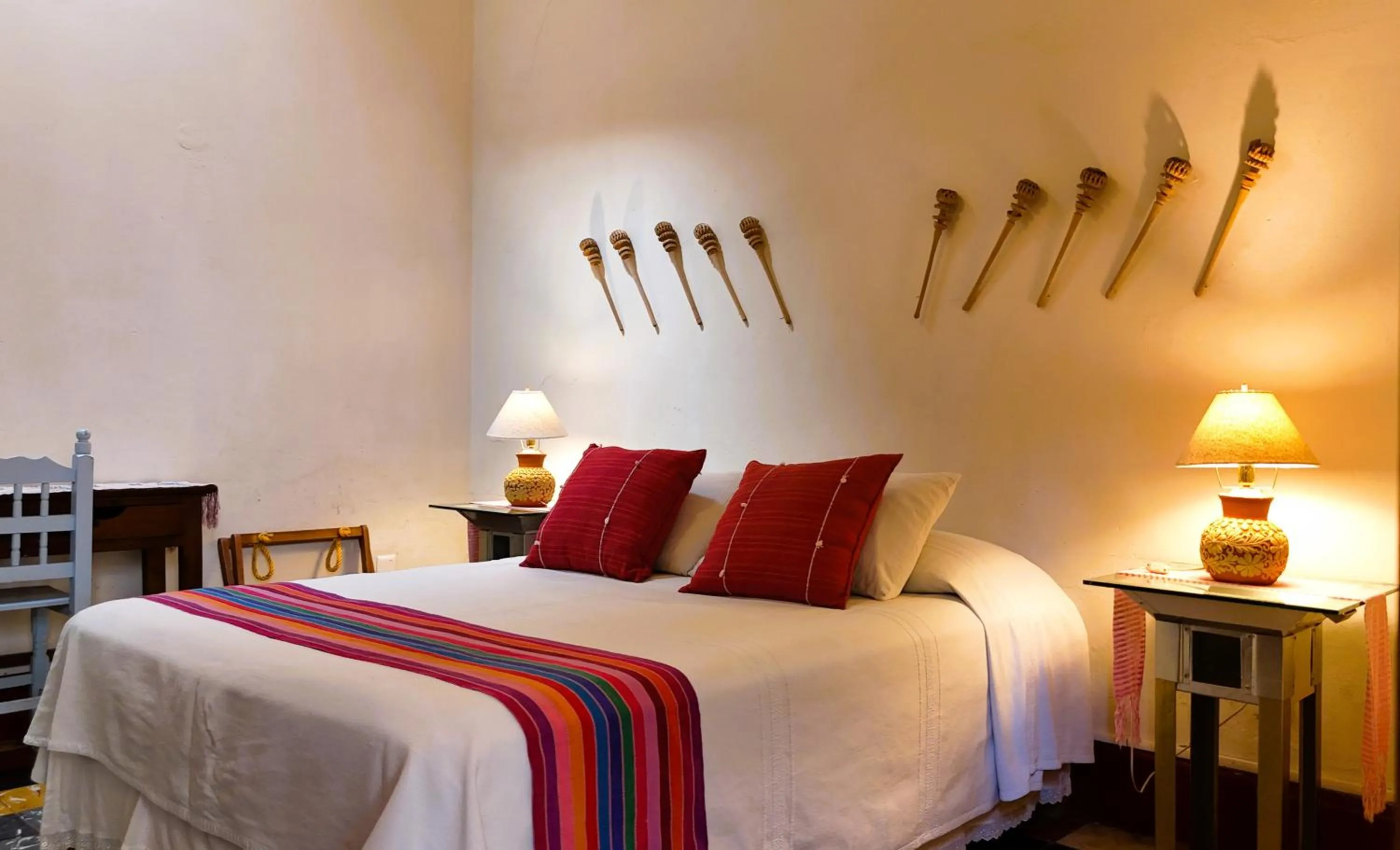 Bed in El Diablo y la Sandia B&B