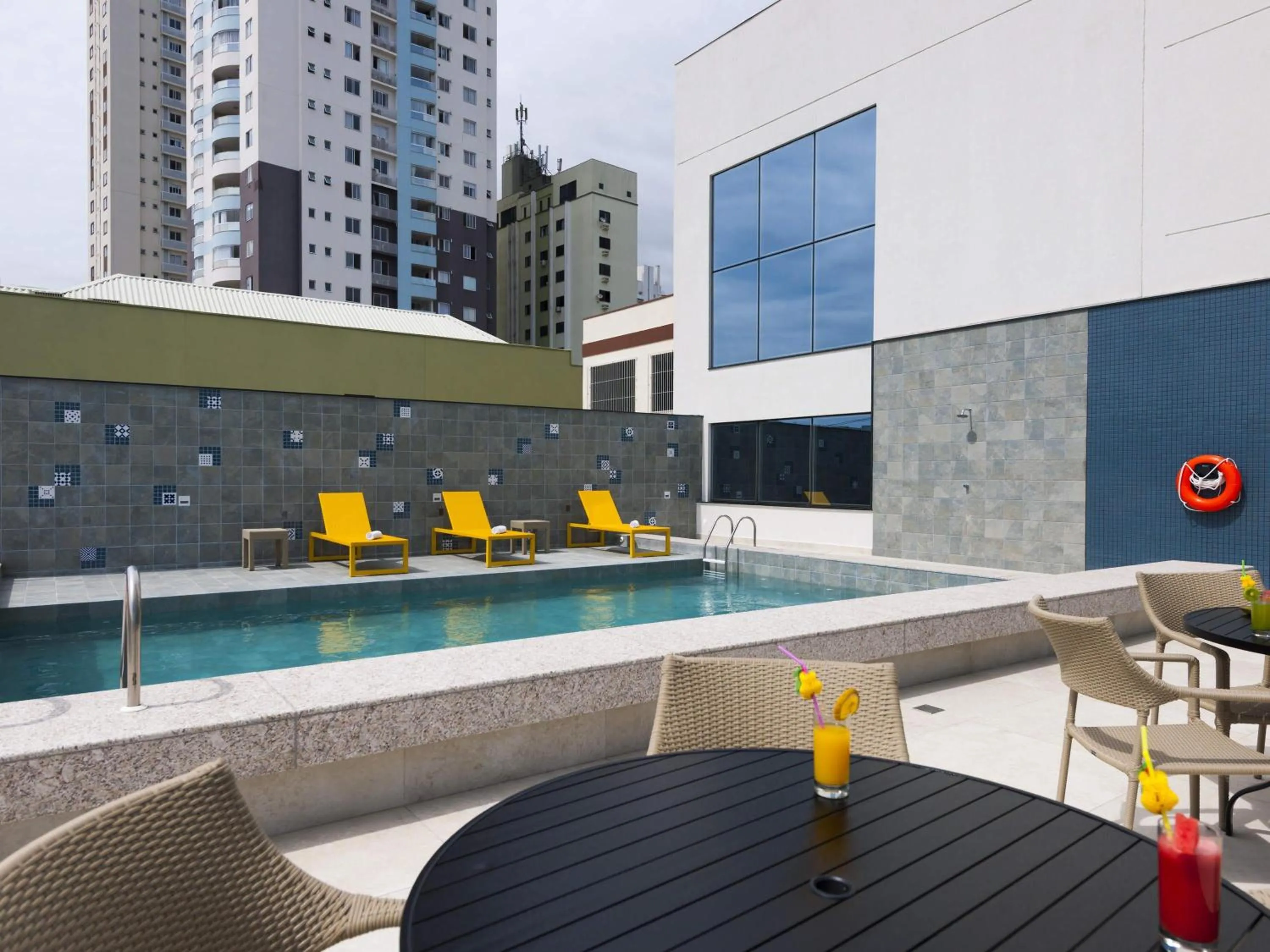 Pool view in Novotel Itajai