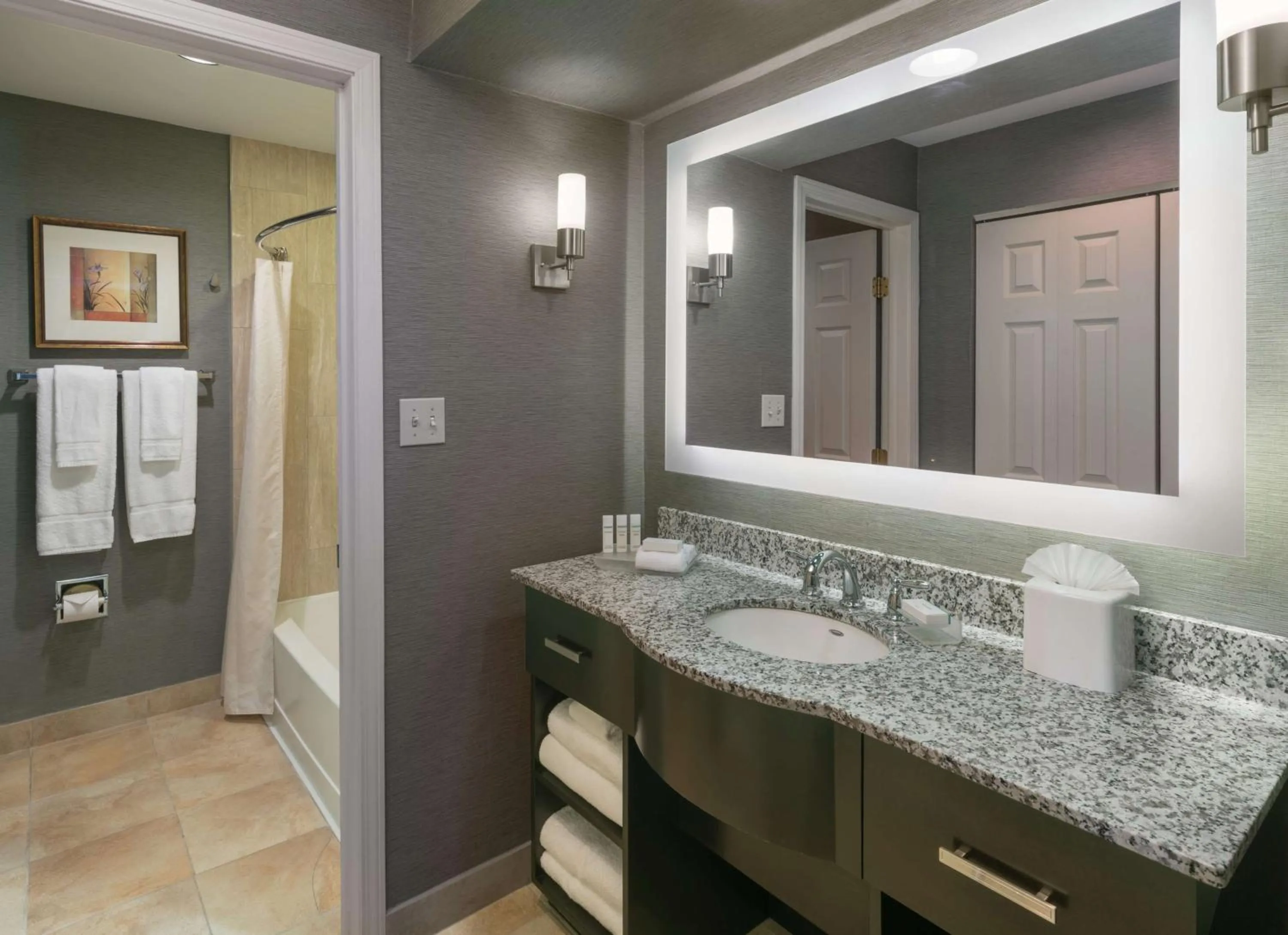Bathroom in Homewood Suites by Hilton Chicago - Schaumburg