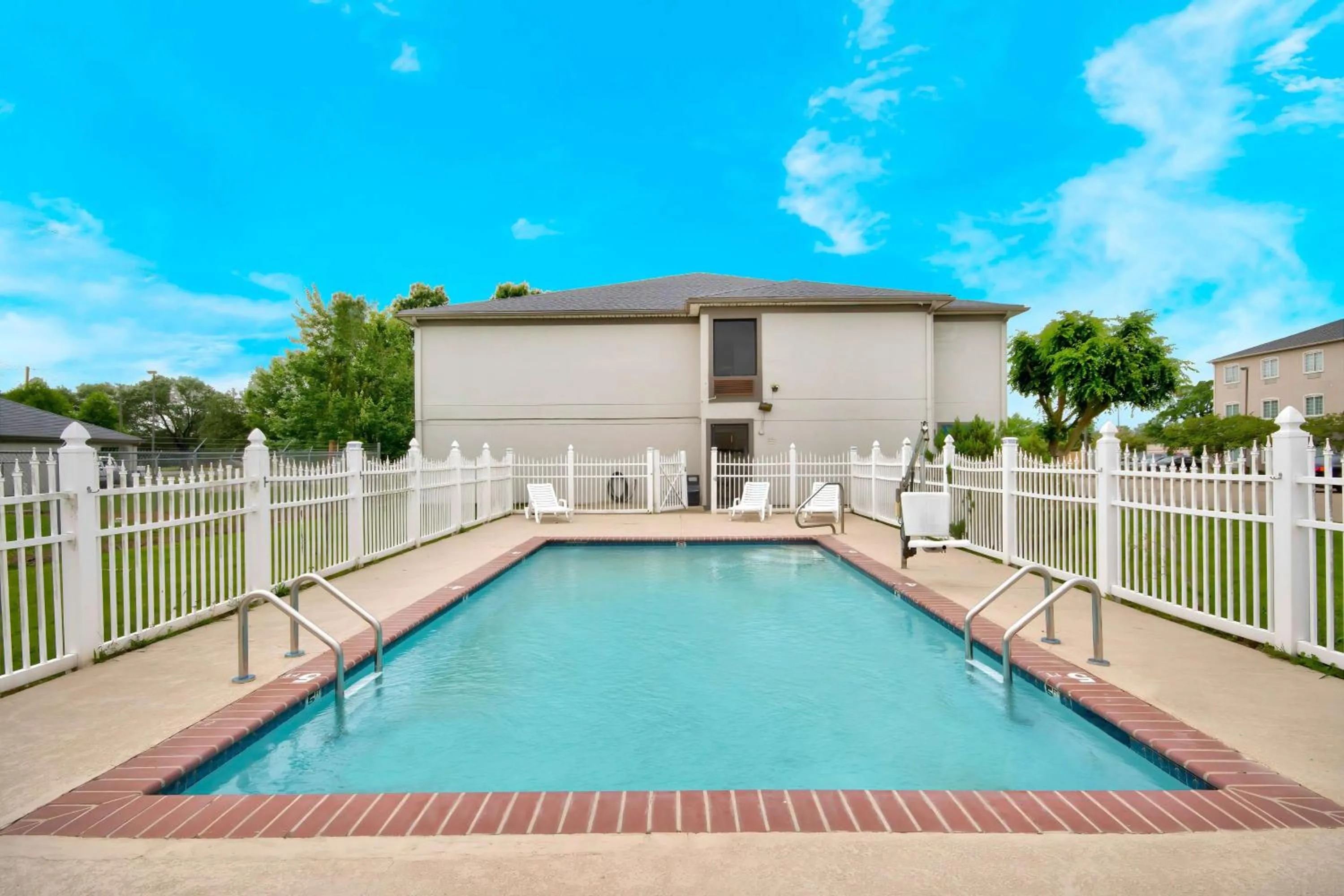 Pool view in Motel 6-Abbeville, LA