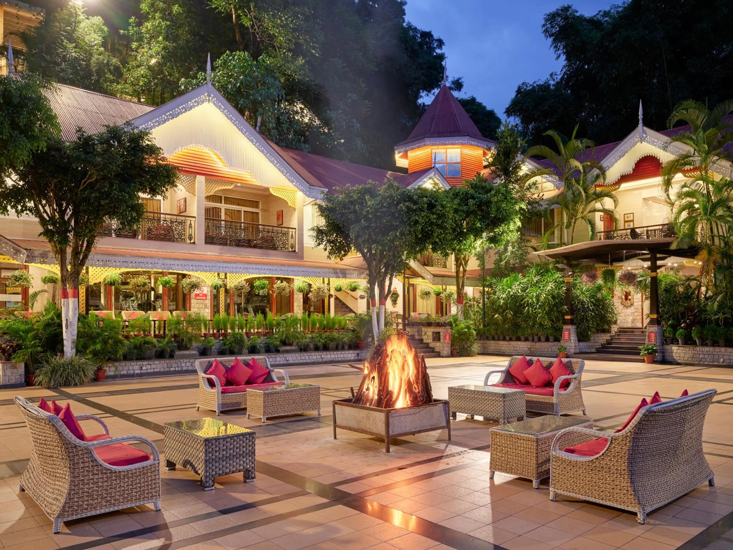 fireplace in Mayfair Spa Resort & Casino