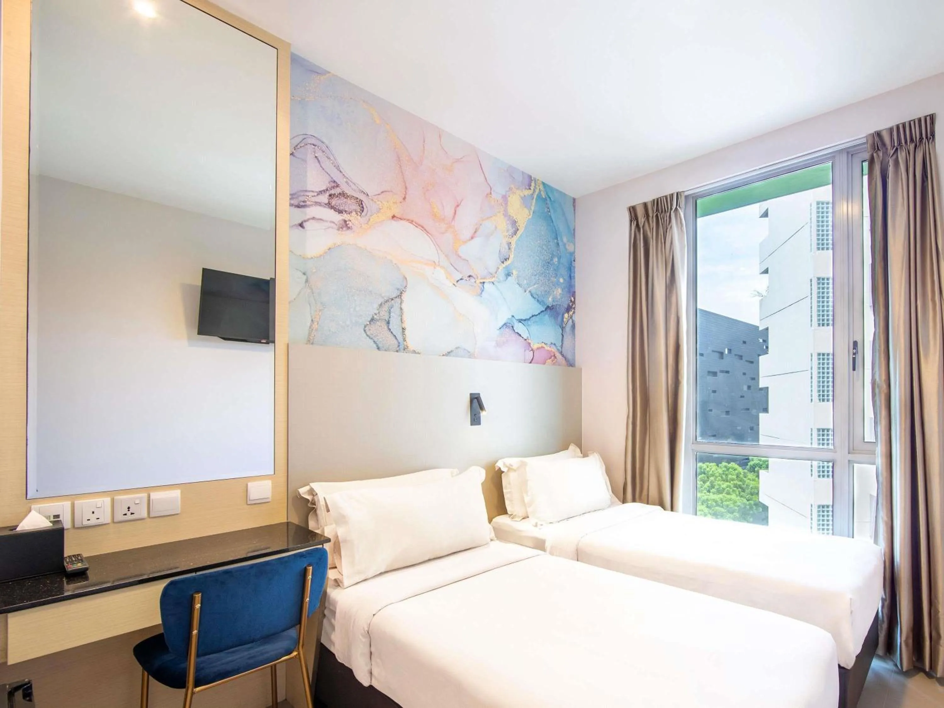 Bedroom, Bed in ibis Styles Singapore Albert