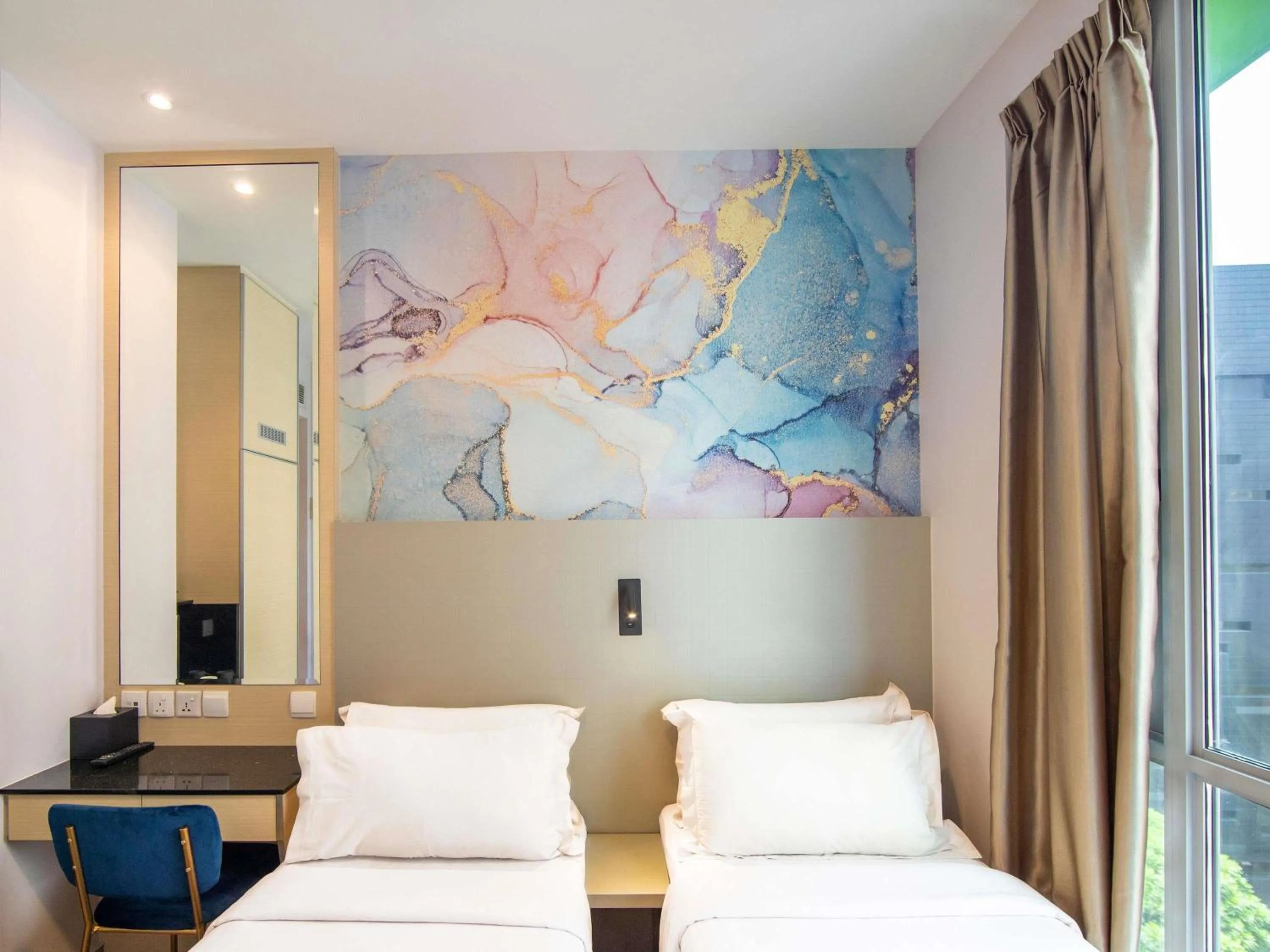 Bedroom, Bed in ibis Styles Singapore Albert