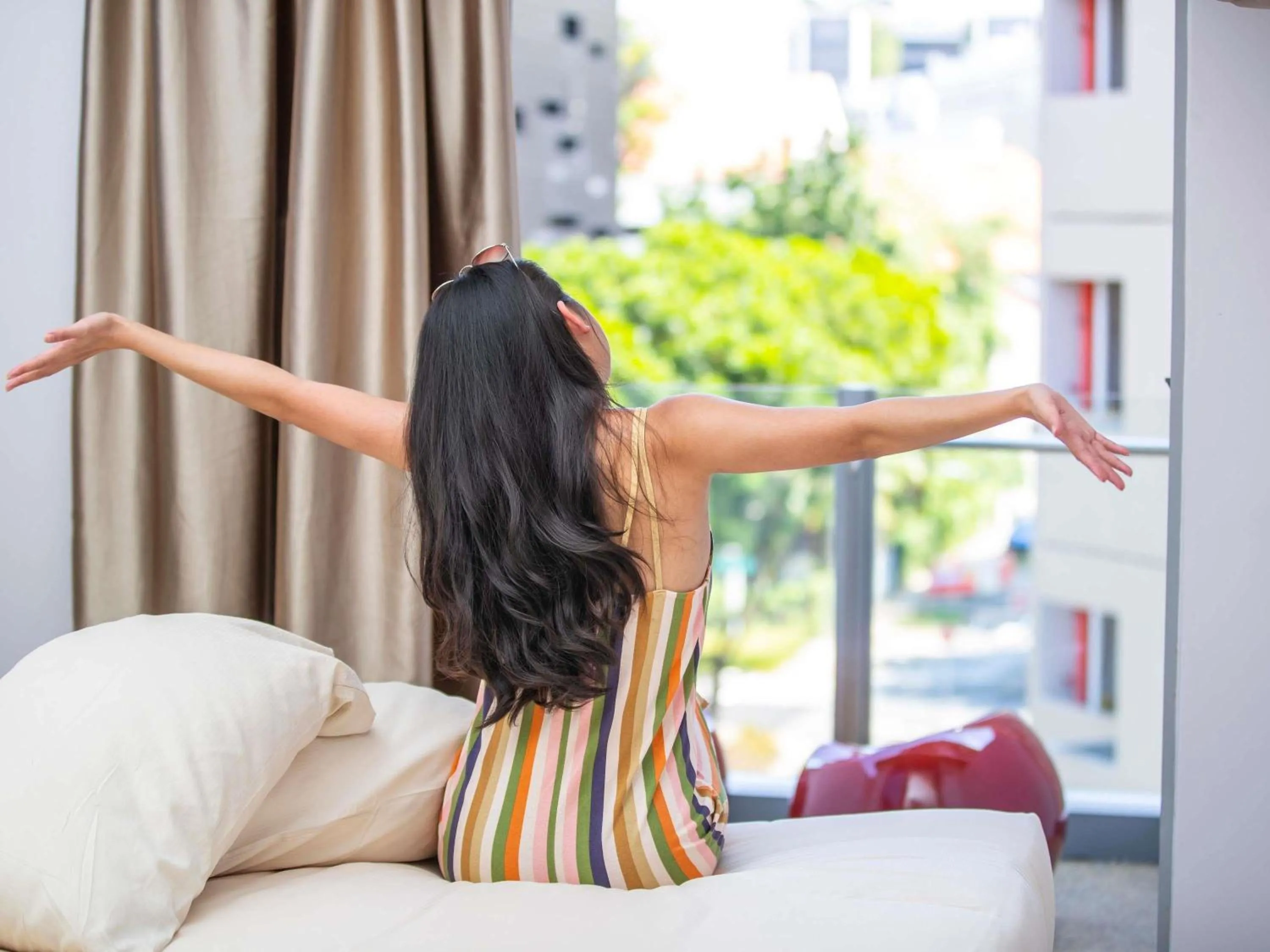 Bedroom, Bed in ibis Styles Singapore Albert