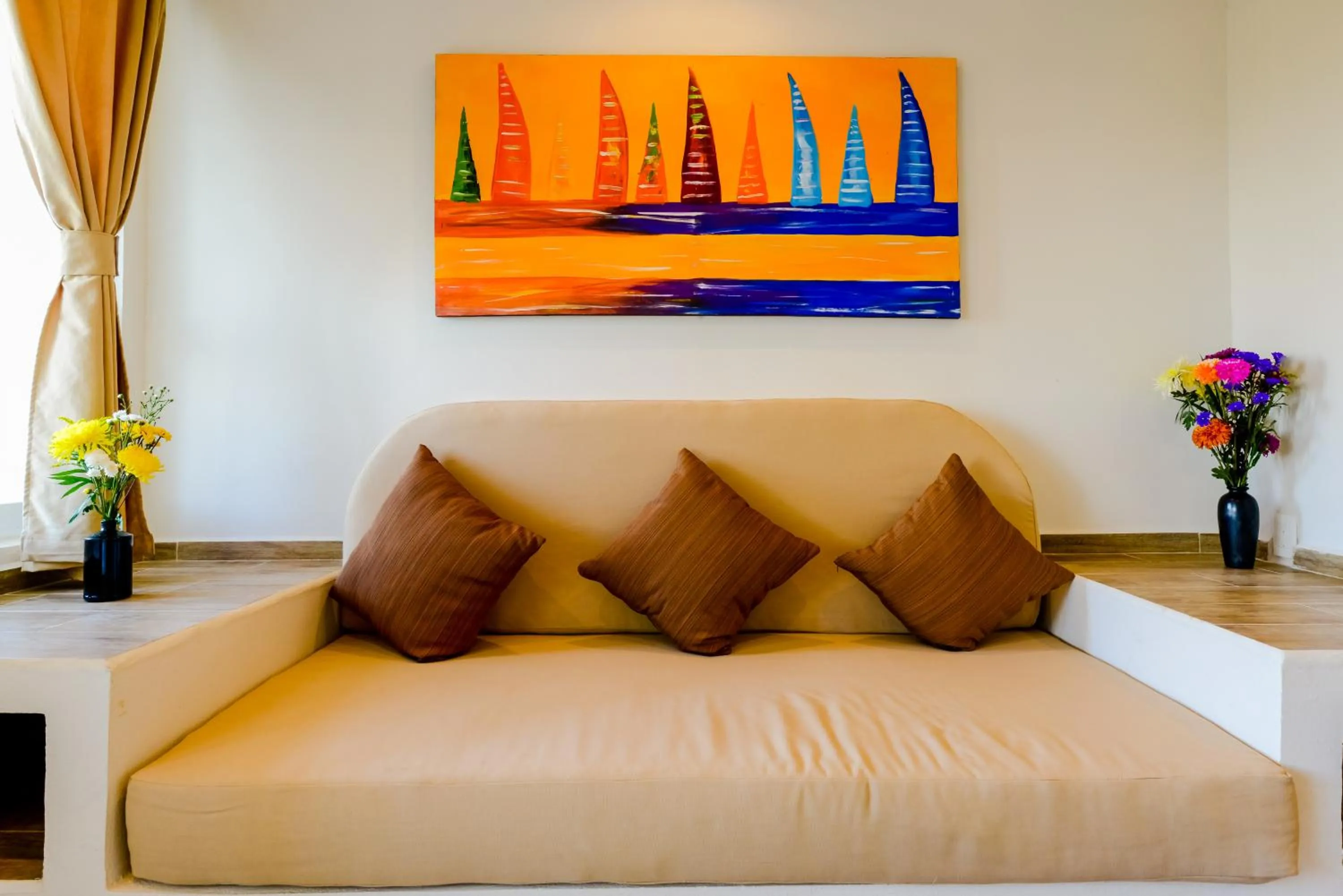 Living room, Bed in Condo Casa del Arbol