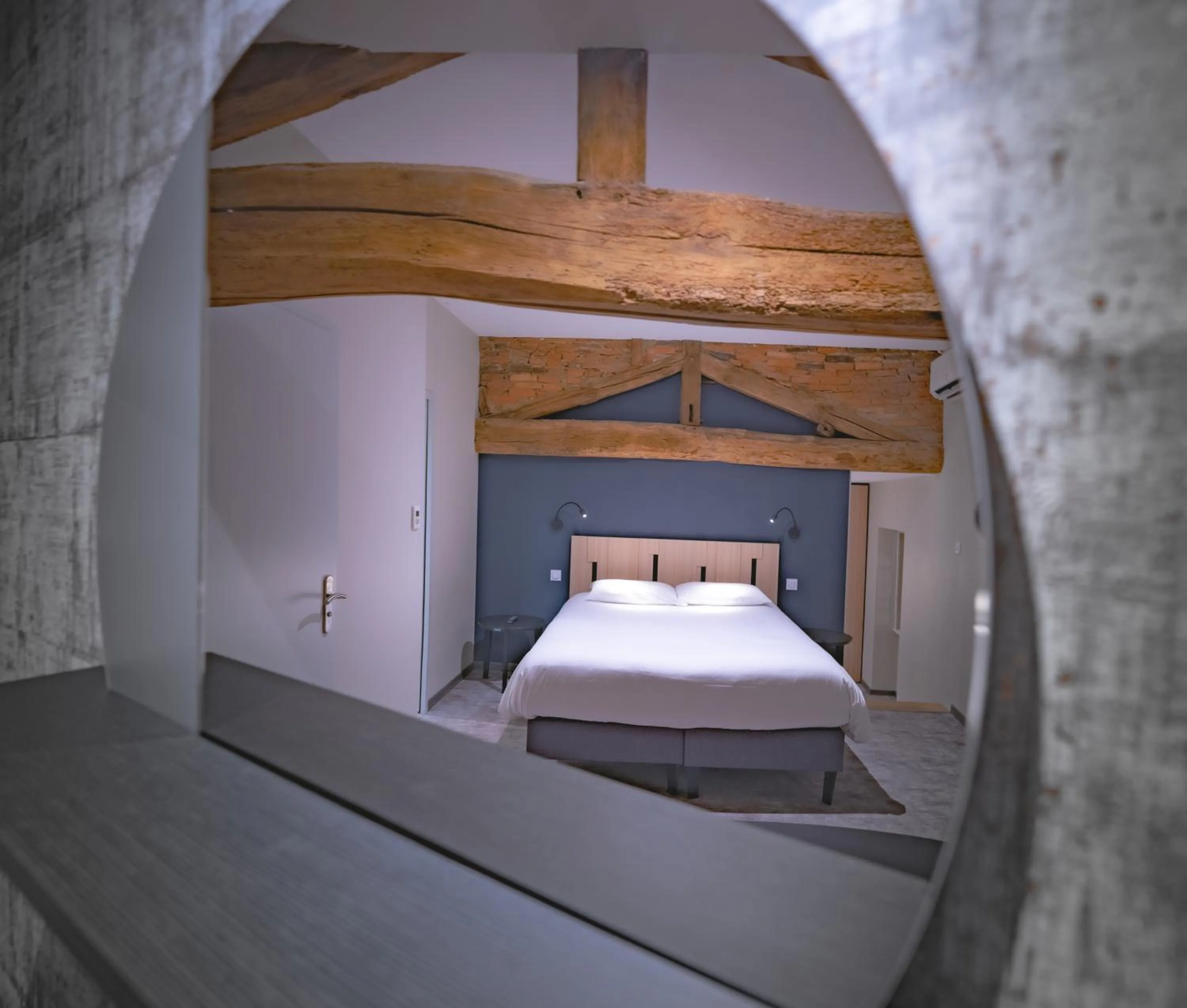 Bed in Hotel - Restaurant Les 3 Piliers