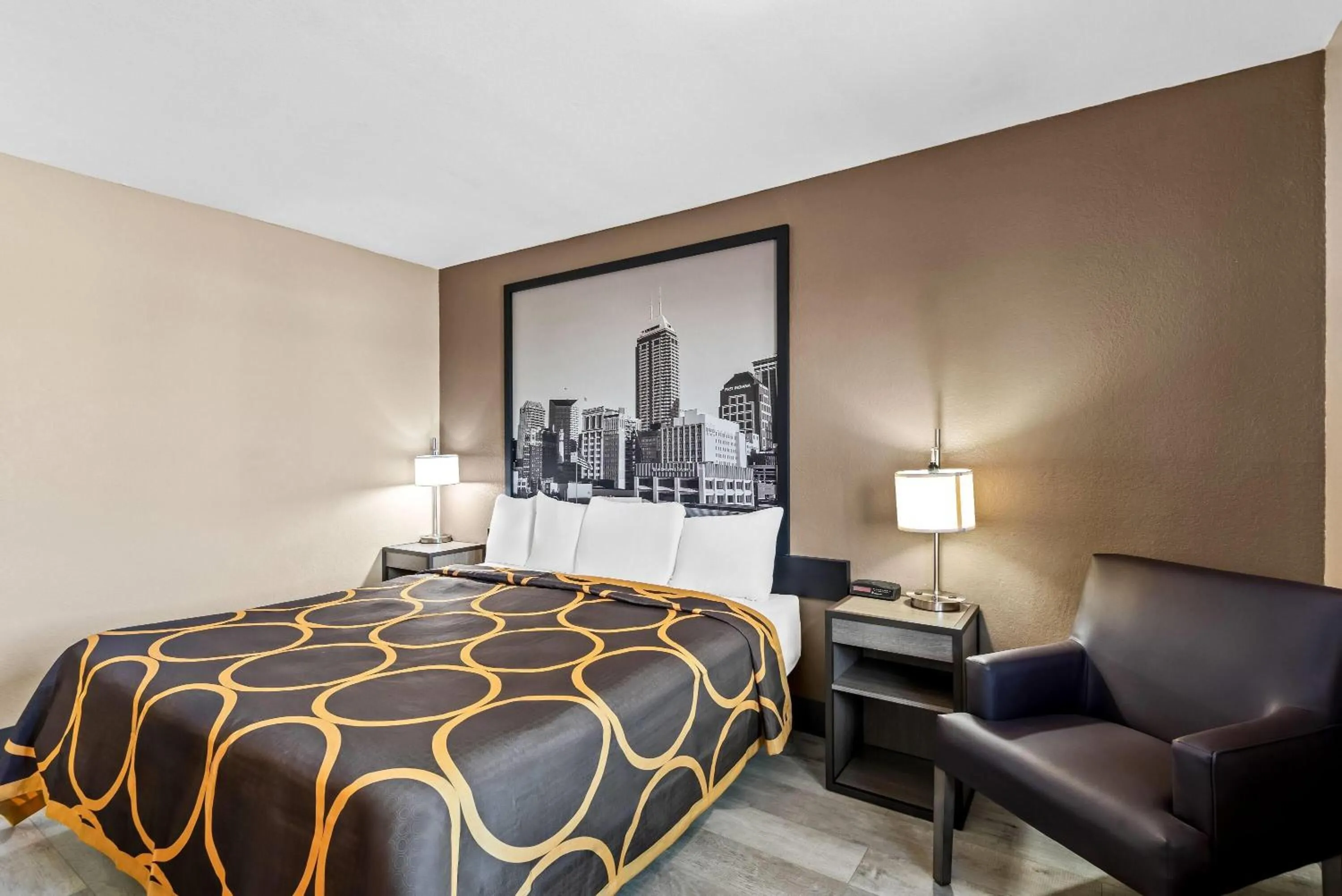 Bed in Super 8 by Wyndham Terre Haute