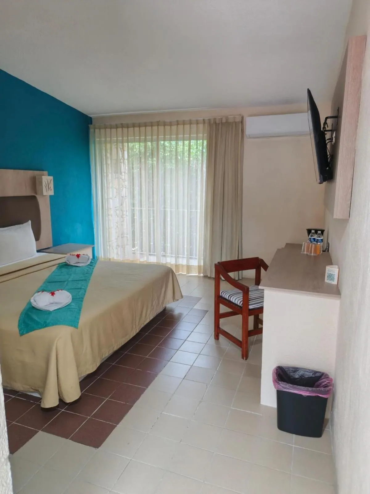 Bed in Hotel Plaza Palenque